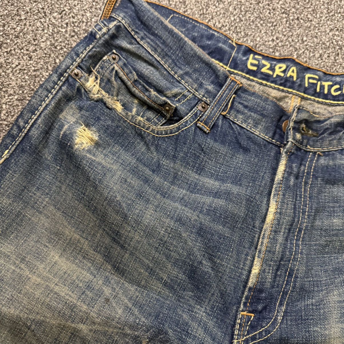 Beauty Beast Bootcut Ezra Fitch Distressed y2k Style Wide Leg Denim Size US 33 - 10 Thumbnail