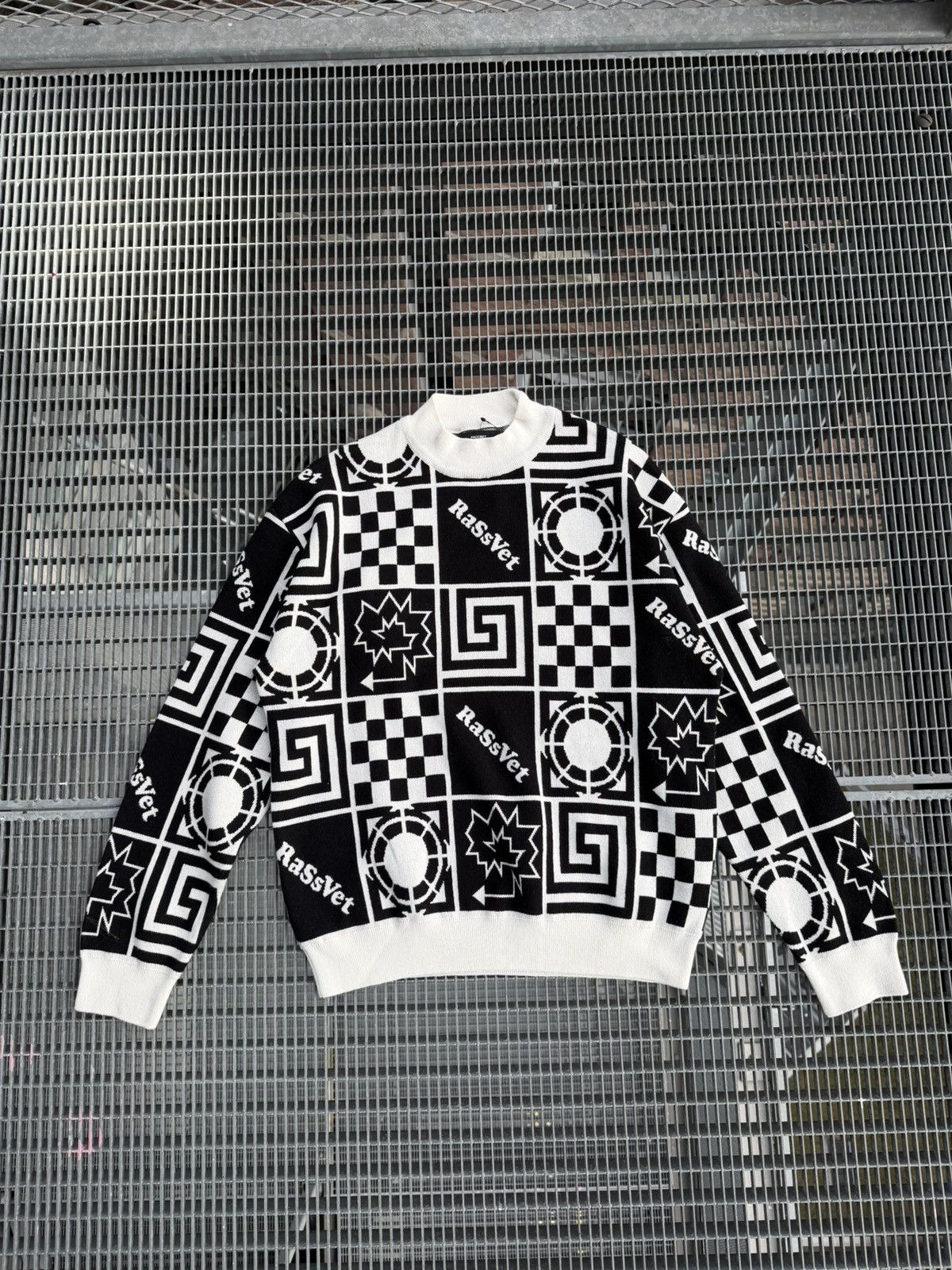 Gosha Rubchinskiy Gosha Rubchinskiy Rassvet Overprinted Wool Sweater Size US M / EU 48-50 / 2 - 1 Thumbnail