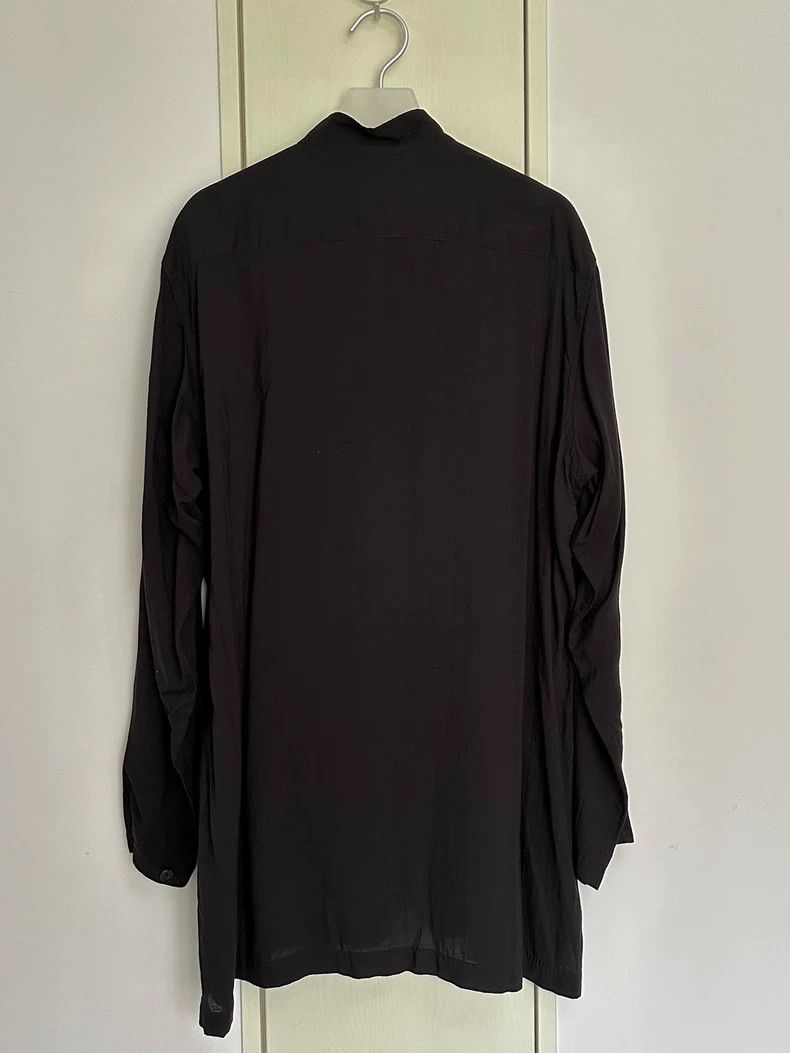 Yohji Yamamoto Yohji Yamamoto Black silk tunic button-down shirt 2506-Next Size US M / EU 48-50 / 2 - 2 Thumbnail