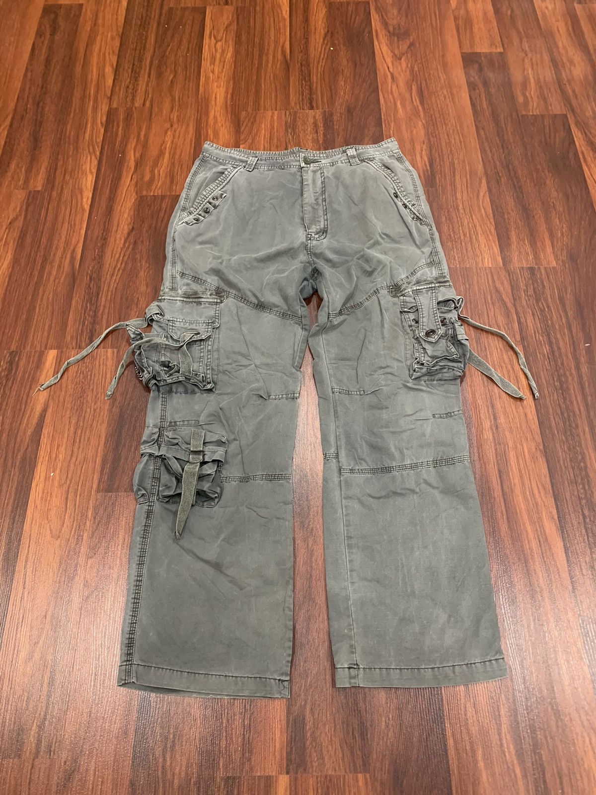 If Six Was Nine × Japanese Brand Grey Multipocket Cargo Pants Size US 32 / EU 48 - 2 Thumbnail