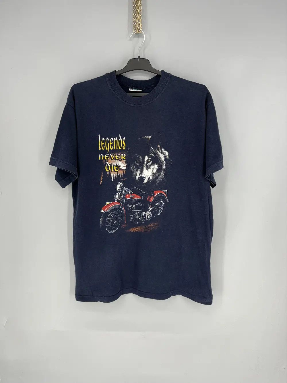West Coast Choppers Vintage 90s Choppers "Legends Never Die" Streetwear Tshirt Size US XL / EU 56 / 4 - 1 Thumbnail