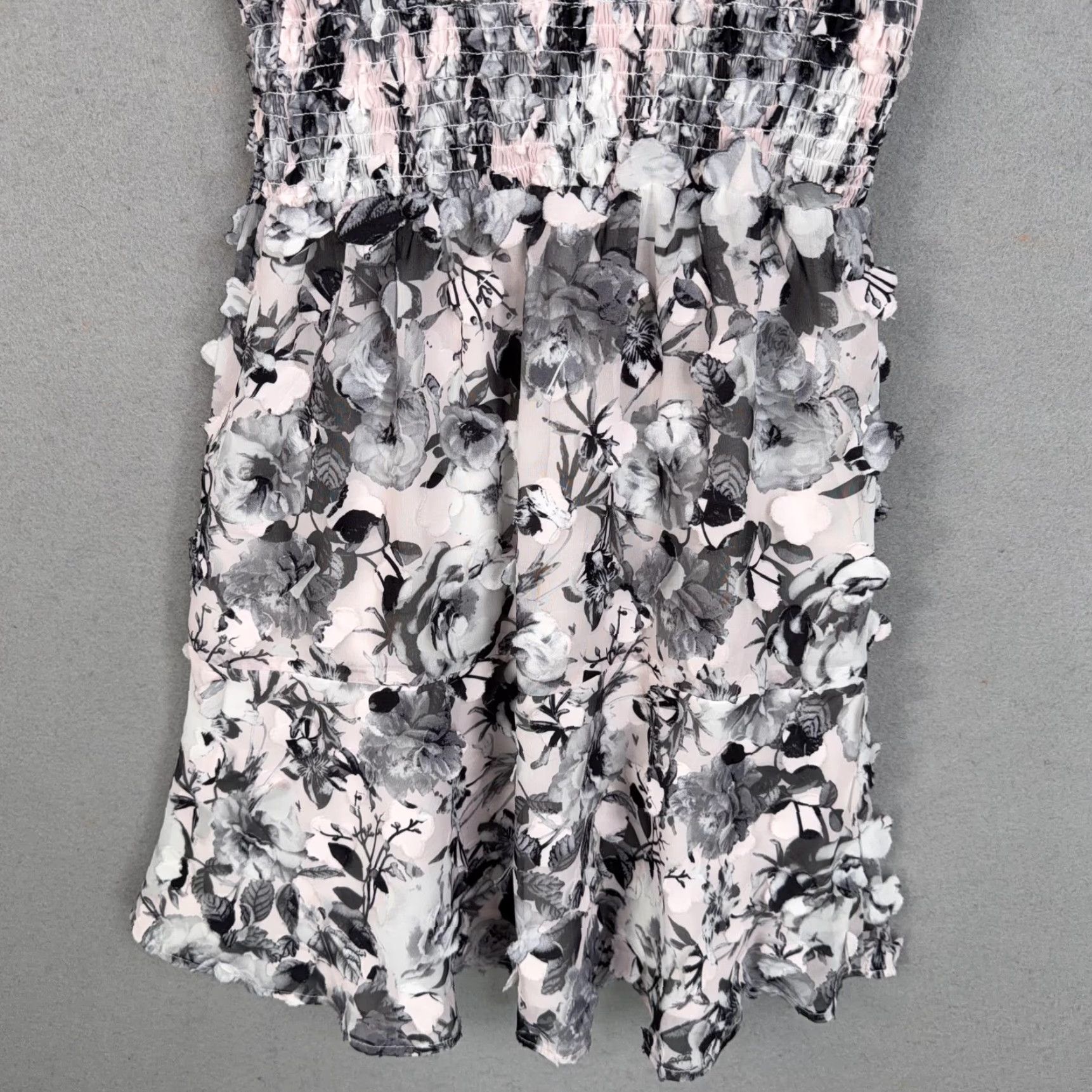 ELLIATT Elliatt Dress Womens XS Pink Floral Cutout Lace Up Ruffle Mini Party Wedding Size XS / US 0-2 / IT 36-38 - 3 Thumbnail