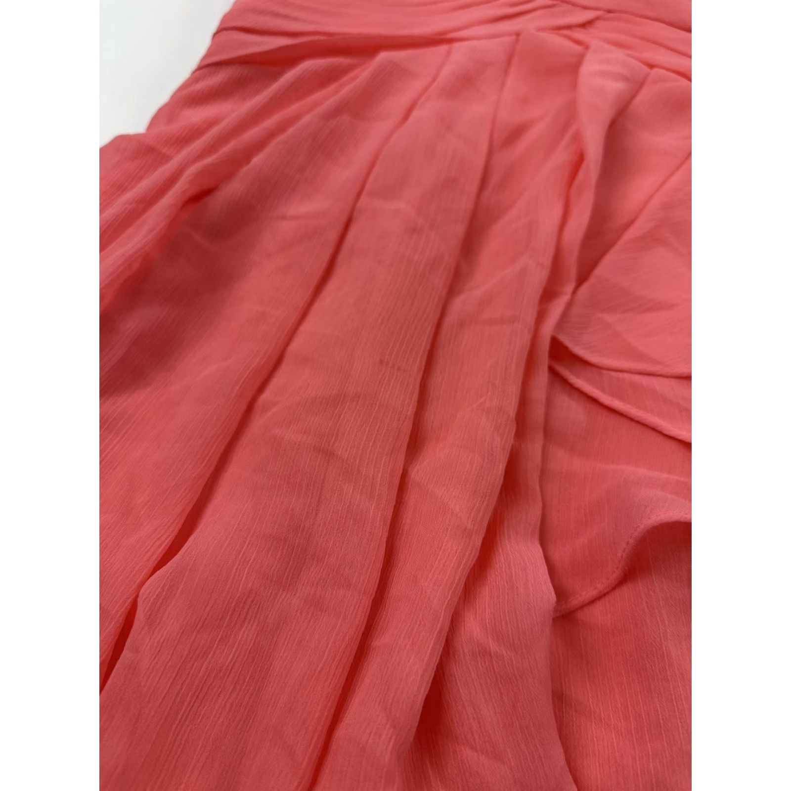 Vintage David’s Bridal Dress Women’s 8 Pink Coral Bridesmaids Sleeveless Chiffon F14847 Size M / US 6-8 / IT 42-44 - 4 Thumbnail