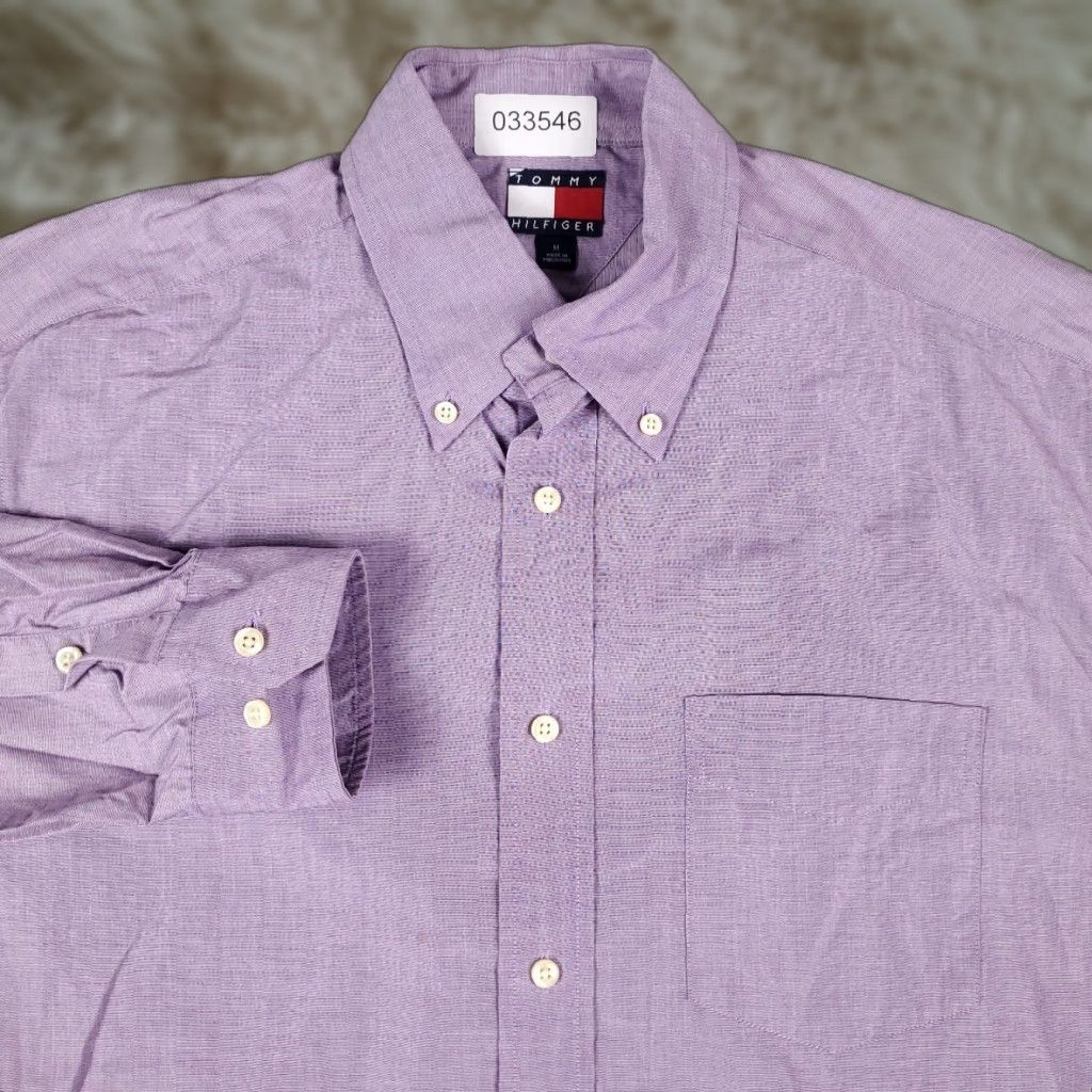 Tommy Hilfiger Tommy Hilfiger Shirt Mens Medium Purple Button-Up Long Sleeve Casual Business Formal 90s Preppy Mens Size US M / EU 48-50 / 2 - 1 Thumbnail