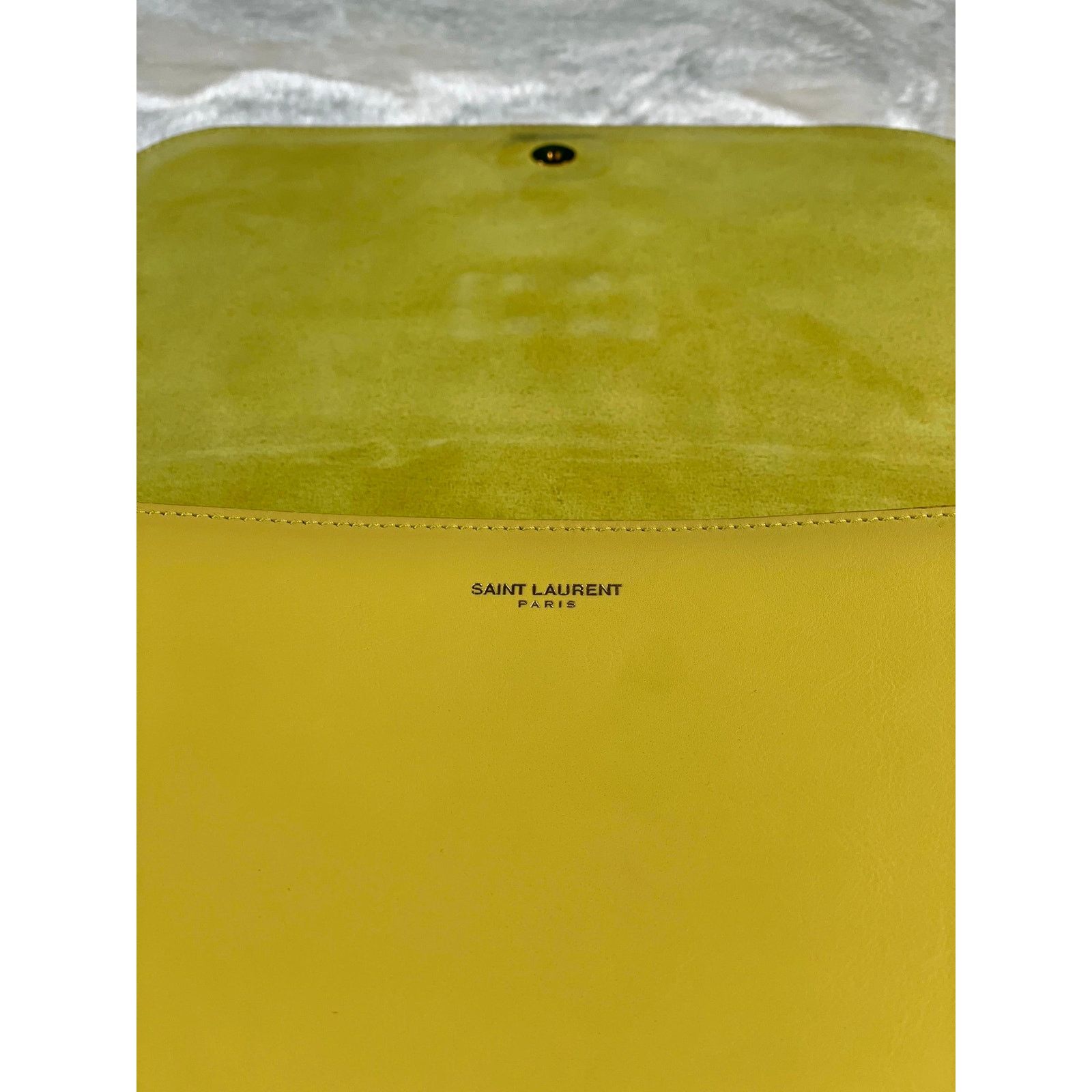 Saint Laurent Paris YSL Chyc Leather Classic Y Yellow Crossbody Bag Size ONE SIZE - 2 Thumbnail