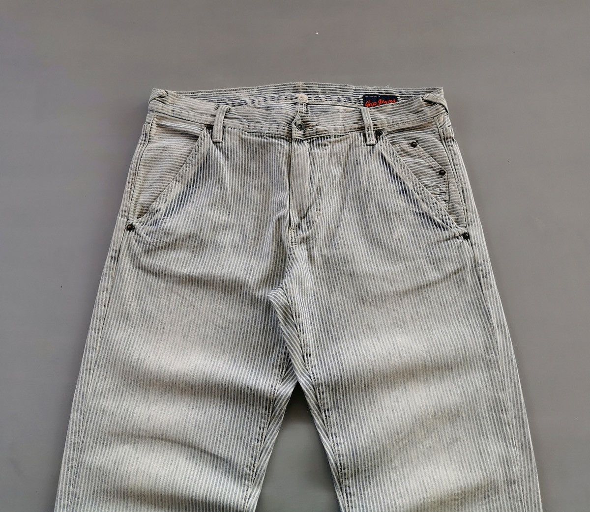 Gap Vintage Gap Stripe Distressed Denim Jeans Size US 34 / EU 50 - 2 Thumbnail