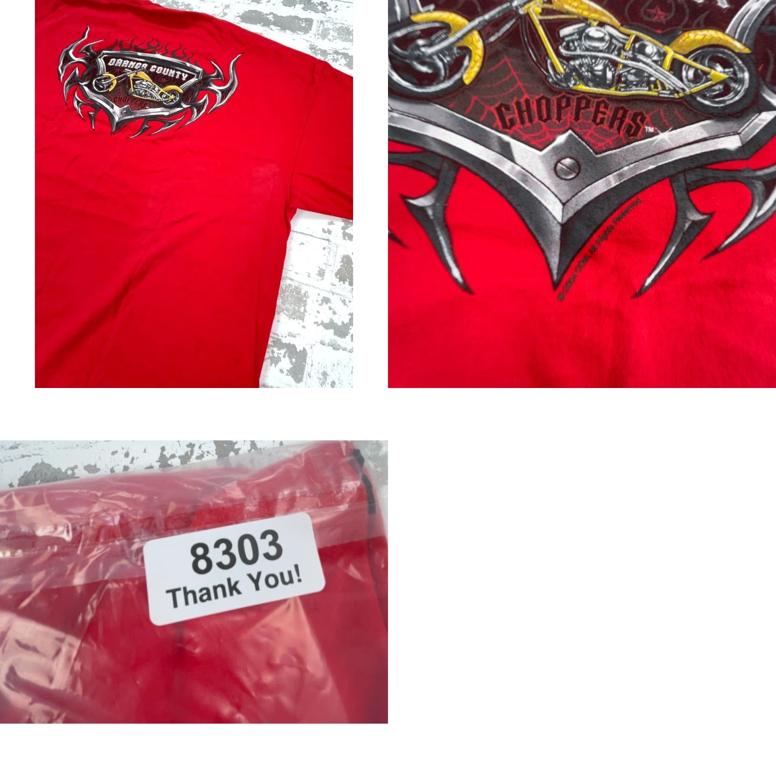 Vintage VINTAGE Orange County Choppers Shirt Men 2XL Red OCC Biker Y2K 2000s Fire Flames Shirt Mens Red Pocket? Size US XXL / EU 58 / 5 - 8 Thumbnail