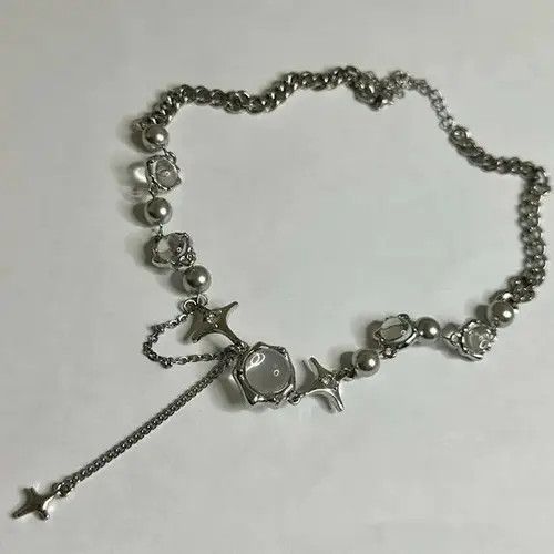 VIBE Electro Chain Crystal Stone Shiny Abstract Star Pop Choker Size ONE SIZE - 2 Thumbnail