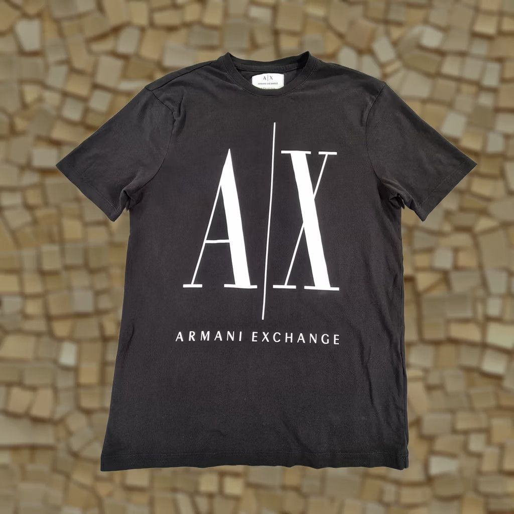 Armani Exchange Armani Exchange Mens T Shirt Black XS Icon Big Logo Cotton Tee Shirt Size US XS / EU 42 / 0 - 1 Thumbnail