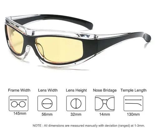 VIBE Y2K Trend Sunglasses Unisex Size ONE SIZE - 5 Thumbnail
