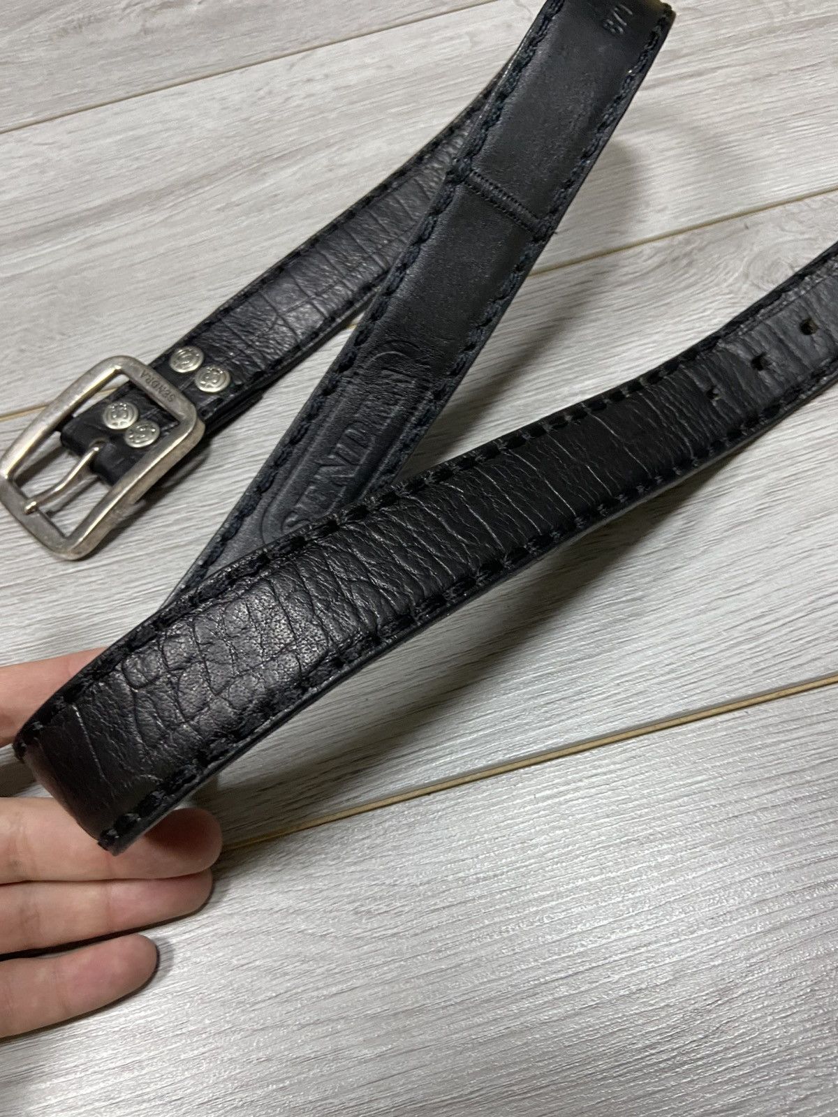 Sendra Sendra vintage Spain stitched leather belt western Size ONE SIZE - 4 Thumbnail