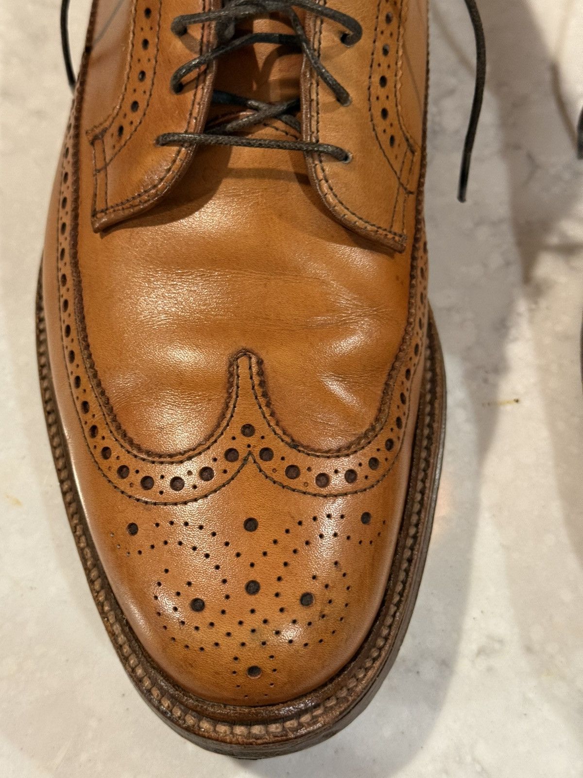 Alden × J.Crew Alden 97641 Burnished Tan Calfskin Long Wing Blucher Size US 10.5 / EU 43-44 - 4 Thumbnail