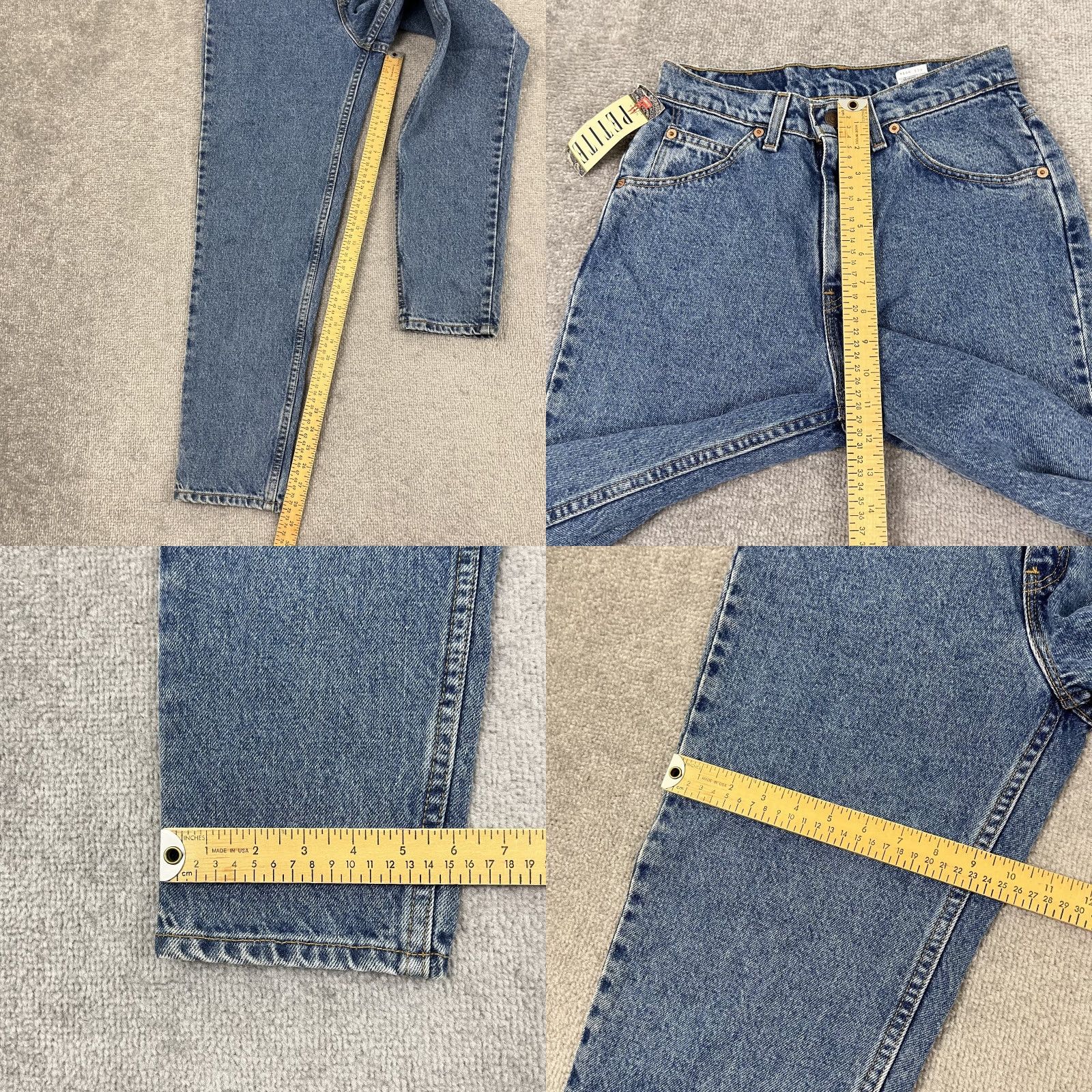 Levi's VTG Levi's 921 Jeans Womens Sz 8P Tapered Blue Denim Orange Tab NOS High Rise Jeans Women 90s Retro Modern Fit Size 30" / US 8 / IT 44 - 8 Thumbnail