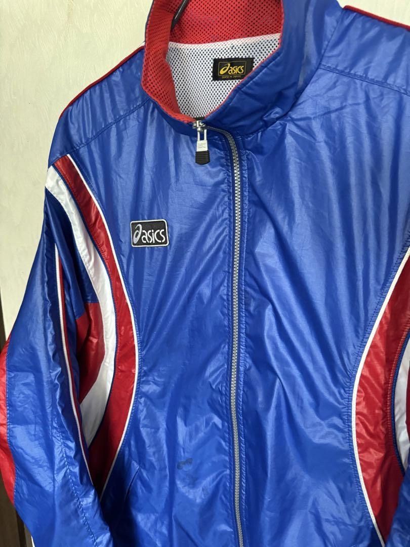Asics × Japanese Brand × Vintage Nylon zip jacket football gear Asics Size US L / EU 52-54 / 3 - 1 Thumbnail