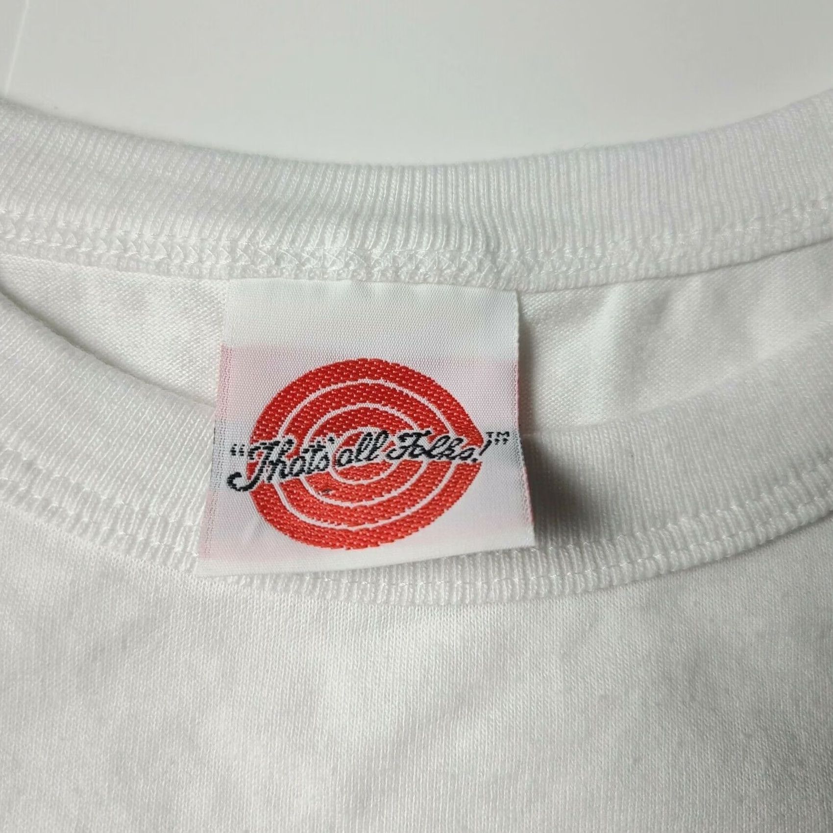 Vintage Vintage 1994 "Wanted Taz" Men's Shirt L Short Sleeve Crew Neck White 90s Looney Tunes Space Jam Tee Shirt Size US L / EU 52-54 / 3 - 4 Thumbnail