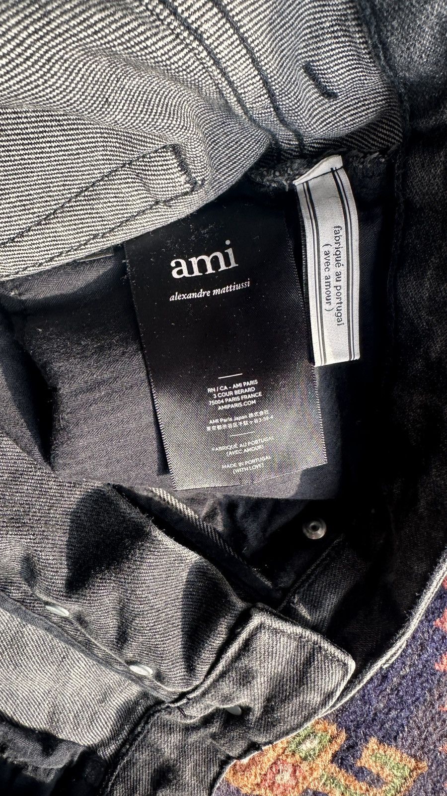 AMI AMI Paris Washed Denim Pant, Dark Grey Size US 32 / EU 48 - 6 Thumbnail
