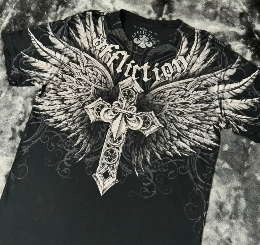 Japanese Brand 2 Y2k New Affliction T-shirt American Vintage Size US S / EU 44-46 / 1 - 10 Thumbnail