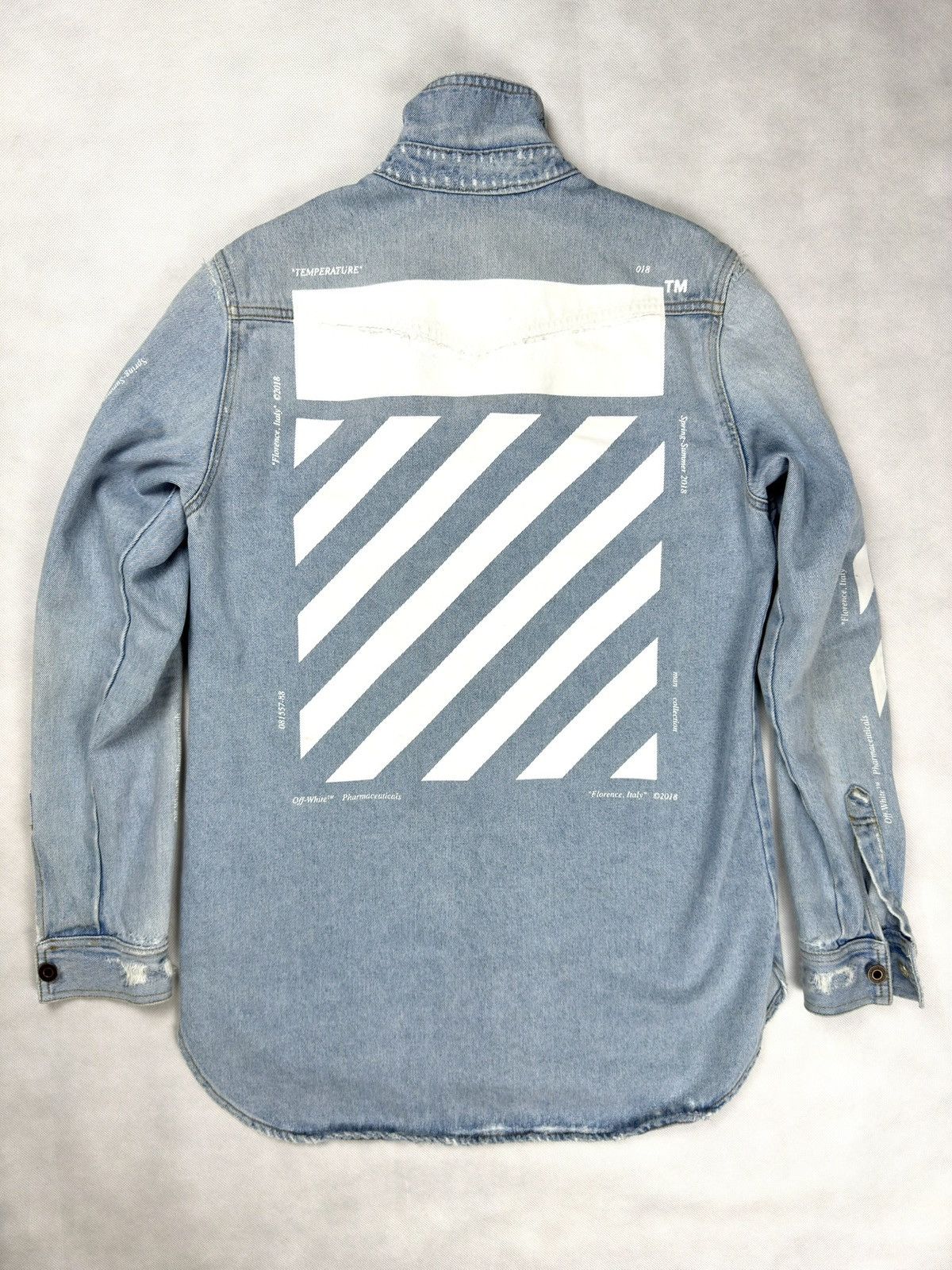 Off-White Off-White Temperature 2018 denim shirt jacket S Size US S / EU 44-46 / 1 - 2 Thumbnail