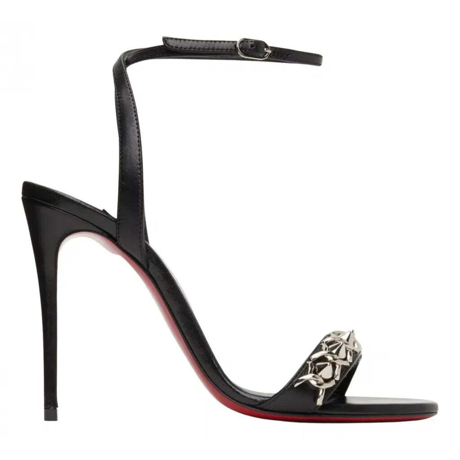 Christian Louboutin Loubigirl Chain 100 Black Ankle Strap Sandal Heel Pump 35.5 Size US 5.5 / IT 35.5 - 1 Thumbnail