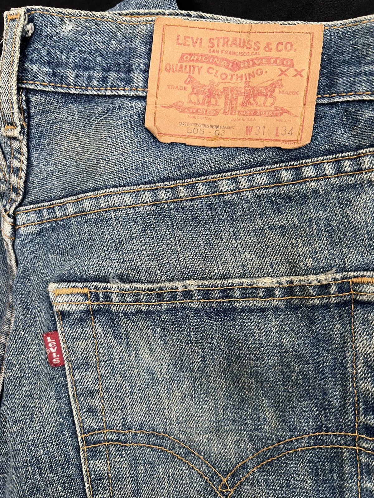 Levi's Vintage Clothing Levi’s 505 Vintage Jeans Made in USA W31 L34 Size US 31 - 3 Thumbnail