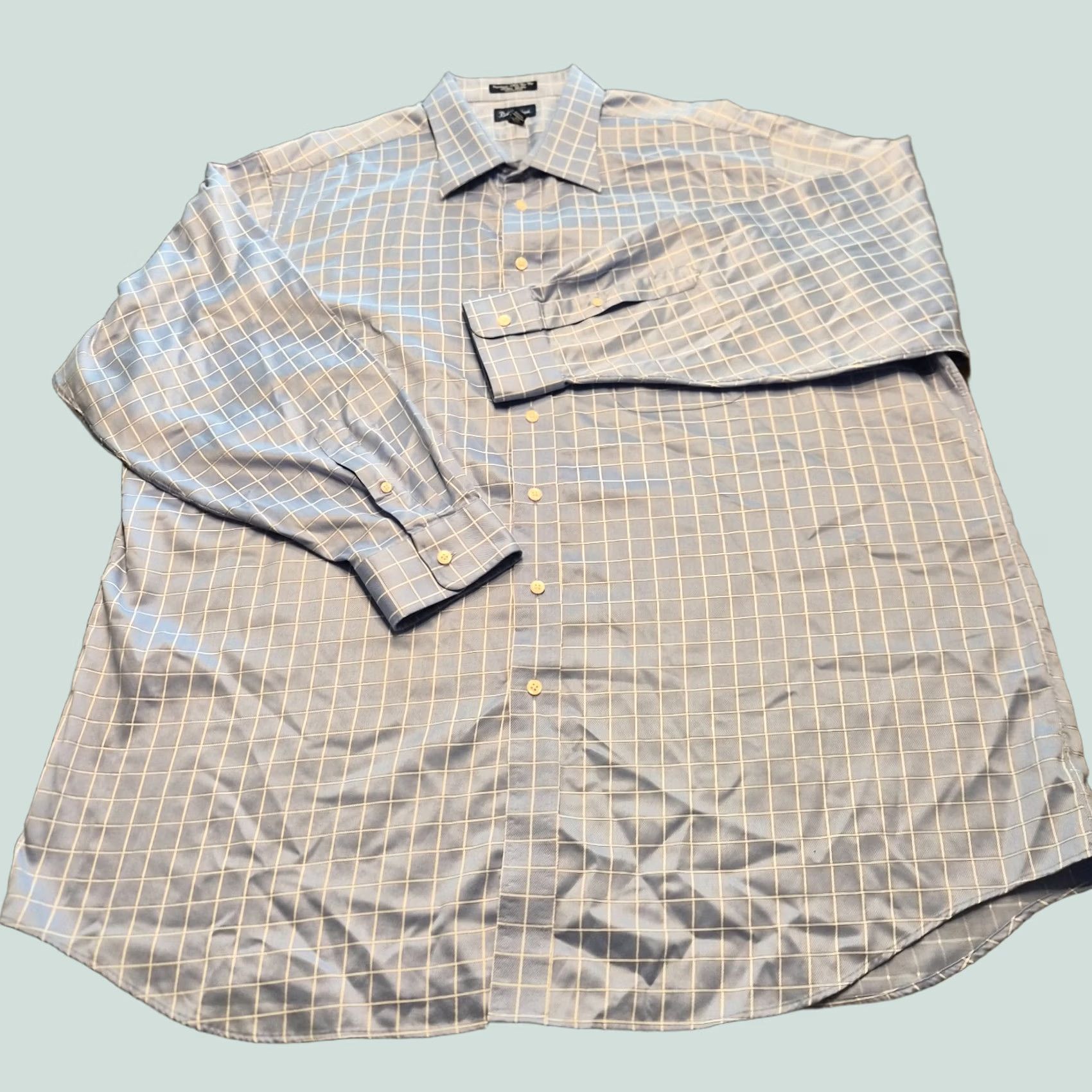 Vintage VINTAGE Paul Frederick Two Ply 100% Cotton Check Long Sleeve Shirt Mens Size 19 G202 Size US XXL / EU 58 / 5 - 1 Thumbnail