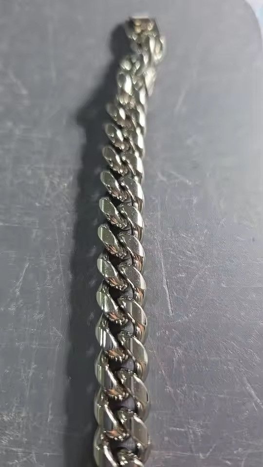 Jewelry 12 mm + 22 cm Cuban Chain Bracelets Size ONE SIZE - 4 Thumbnail