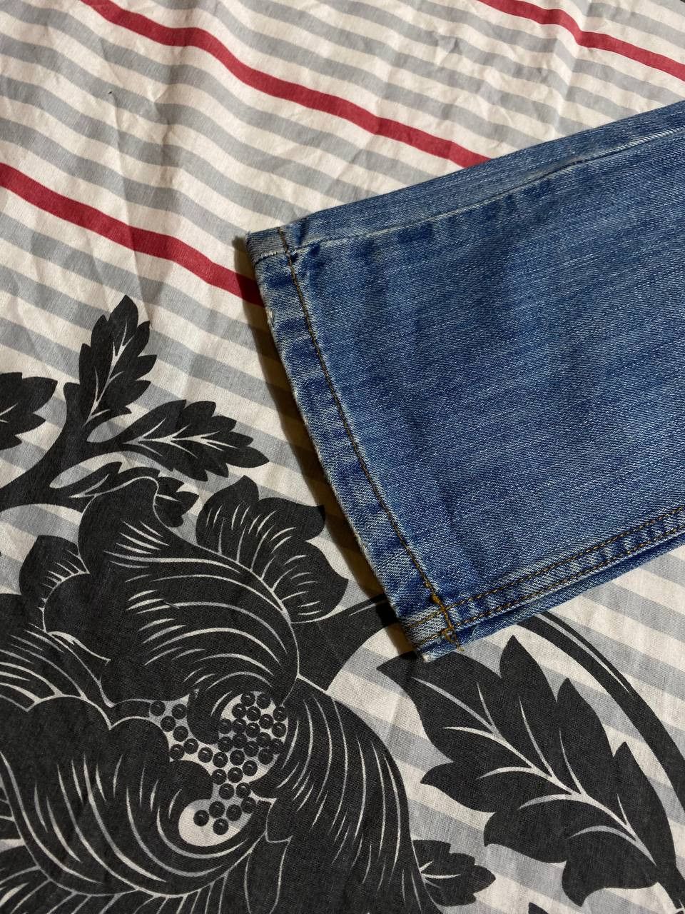 Japanese Brand 💥Vintage Distressed Washed Painted Flared Crash Denim Pants Size US 34 / EU 50 - 2 Thumbnail