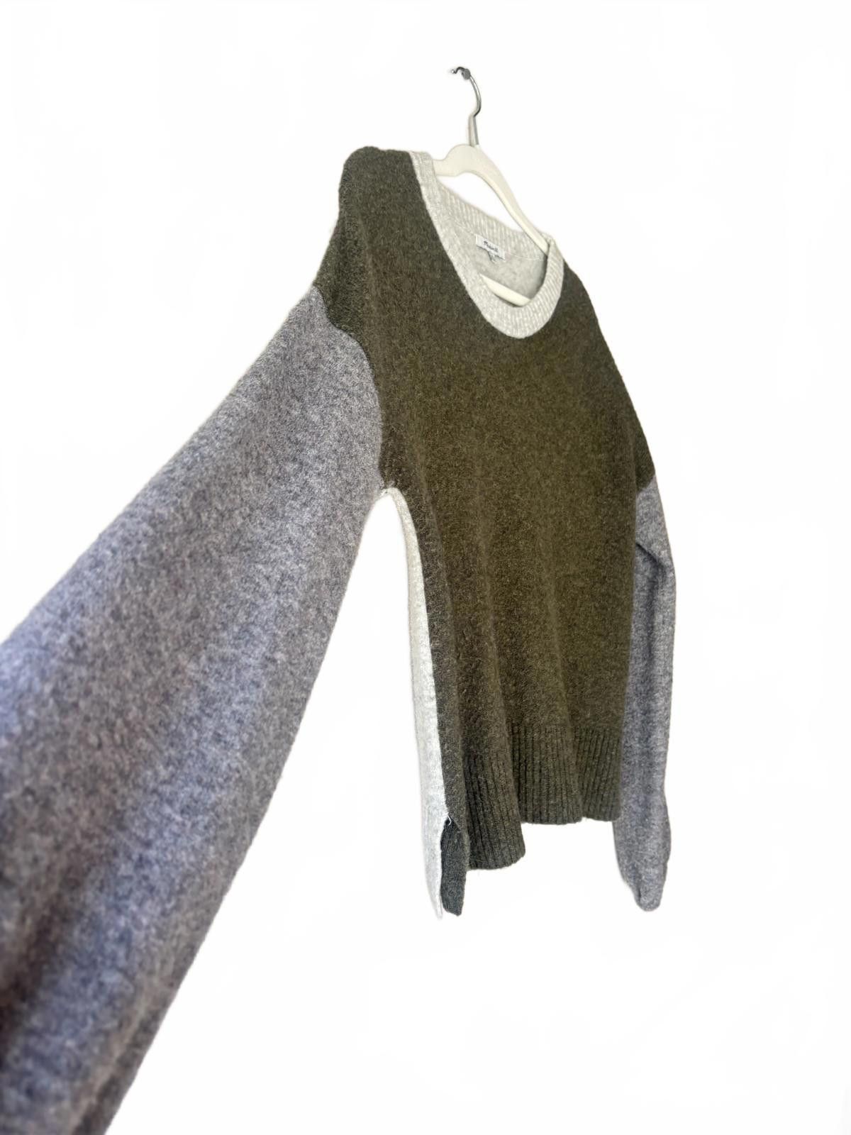 Madewell Madewell Colorblock Sweater in Olive and Gray Size S / US 4 / IT 40 - 5 Thumbnail