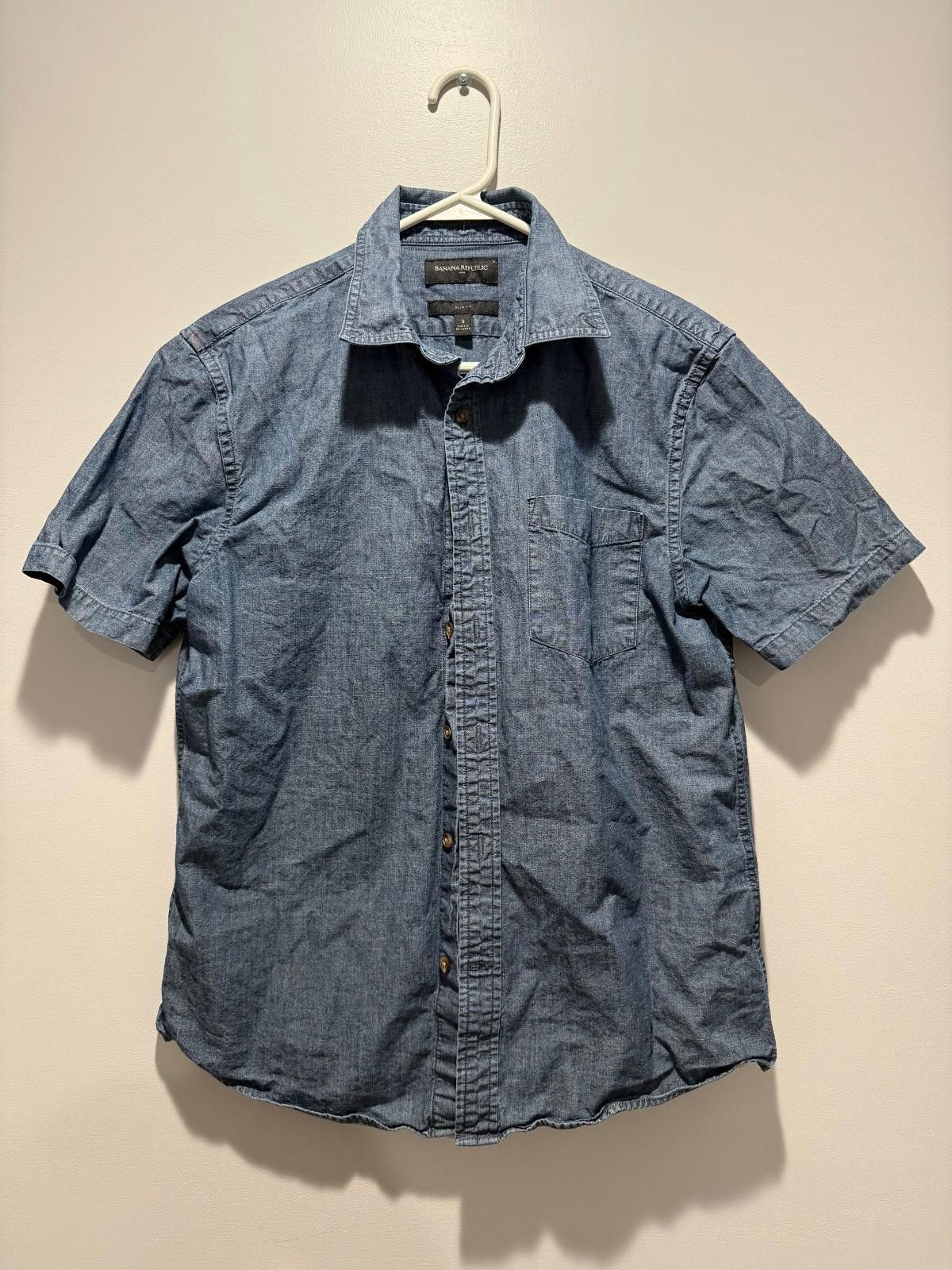 Banana Republic BANANA REPUBLIC Blue Denim Polo, Mens, Size: Small Size US S / EU 44-46 / 1 - 1 Thumbnail