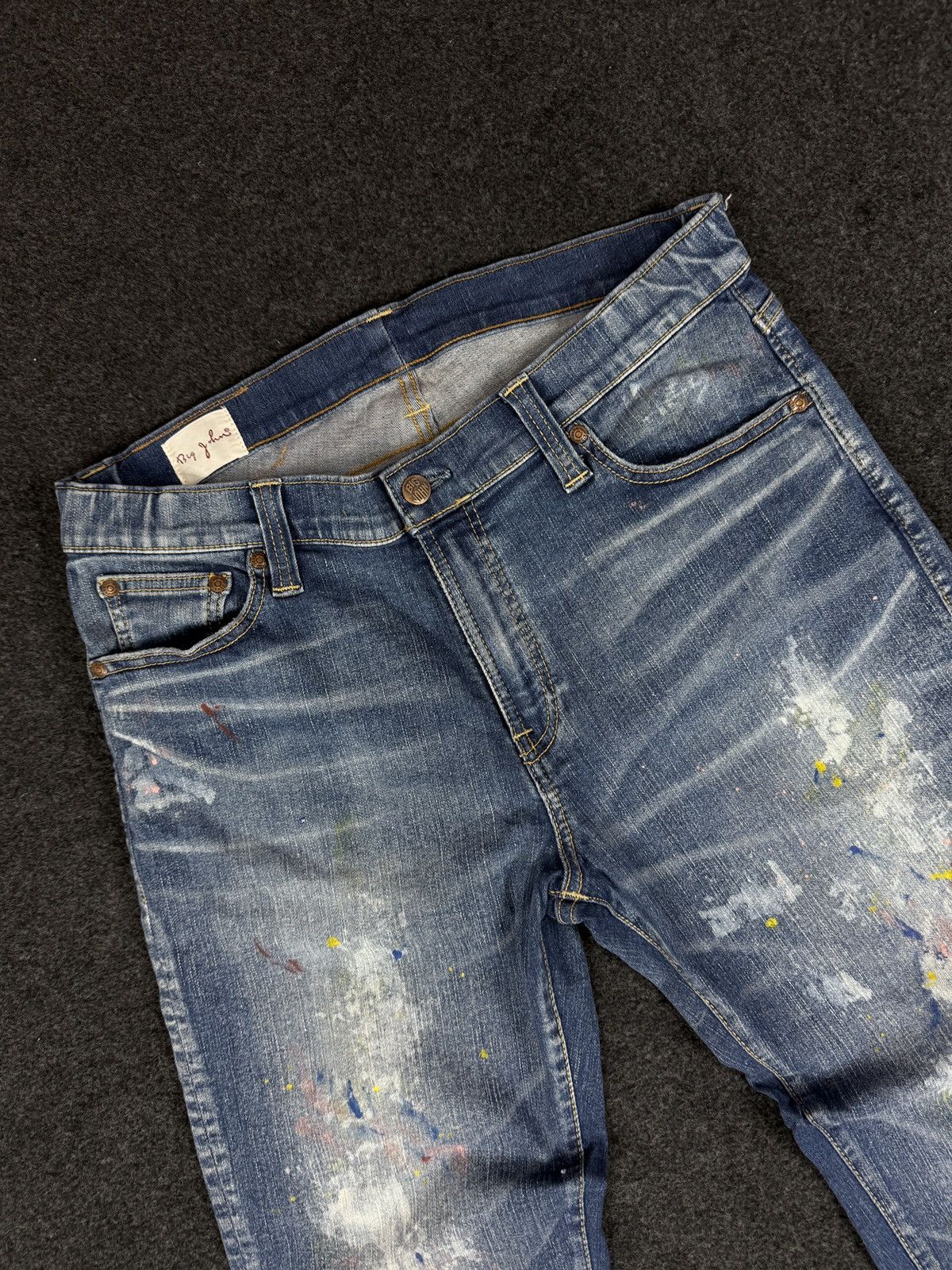 Big John × Japanese Brand Big John Denim Pants Jeans Painted stretch Size US 32 / EU 48 - 2 Thumbnail