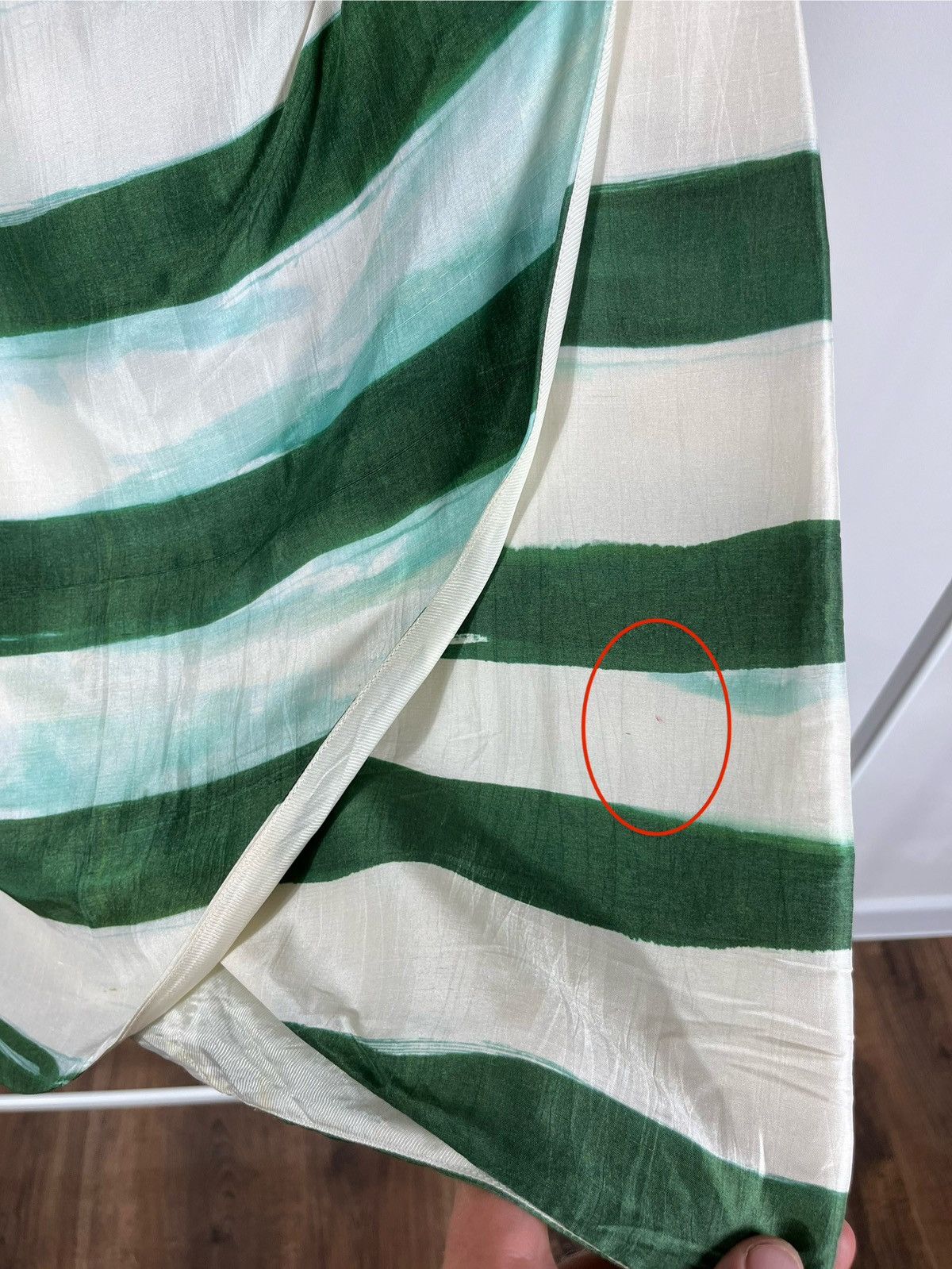 Emporio Armani Emporio Armani Women’s Green White Striped Skirt IT 40 Size 27" / US 4 / IT 40 - 4 Thumbnail
