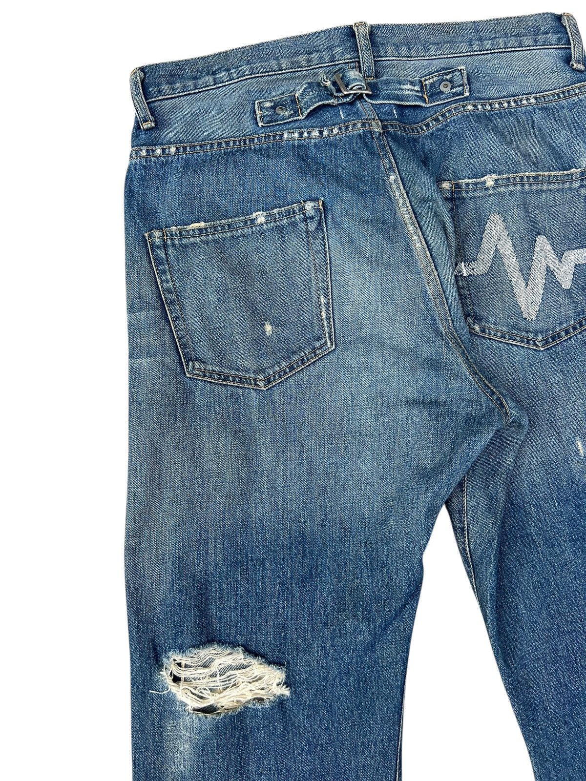 WHIZ LIMITED Whiz Limited Japan Ripped Distress Denim Selvedge Jeans Size US 32 / EU 48 - 16 Thumbnail