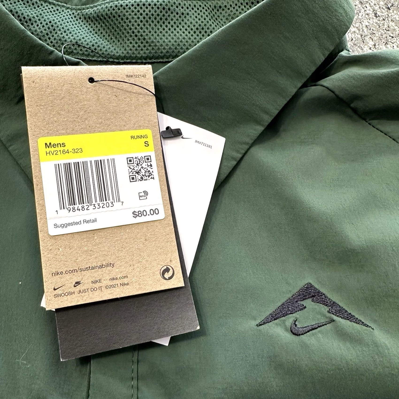 Nike Nike Dri-FIT Trail Shirt Mens S Green UV Vented Button-Up Short Sleeve Camp Category: Shirt Size US S / EU 44-46 / 1 - 3 Thumbnail