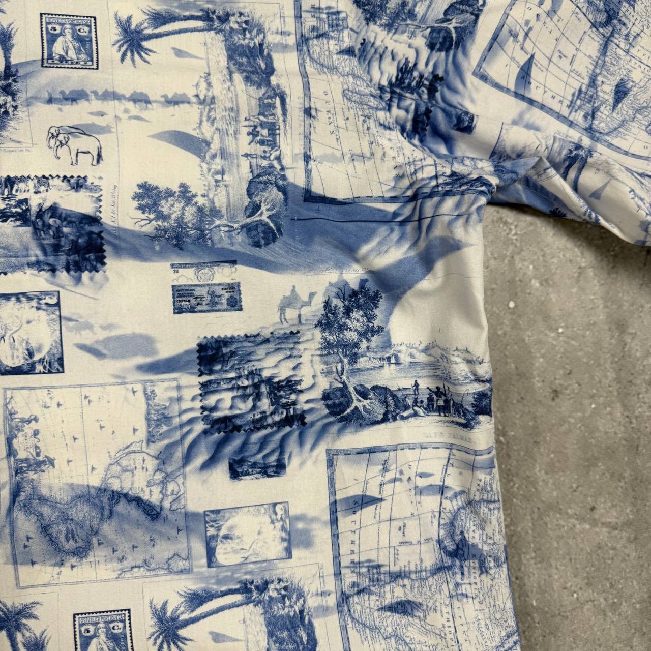 Other BRULI Swiss Made Geography Print Button-Up LS Collar Shirt Size 40R - 11 Thumbnail