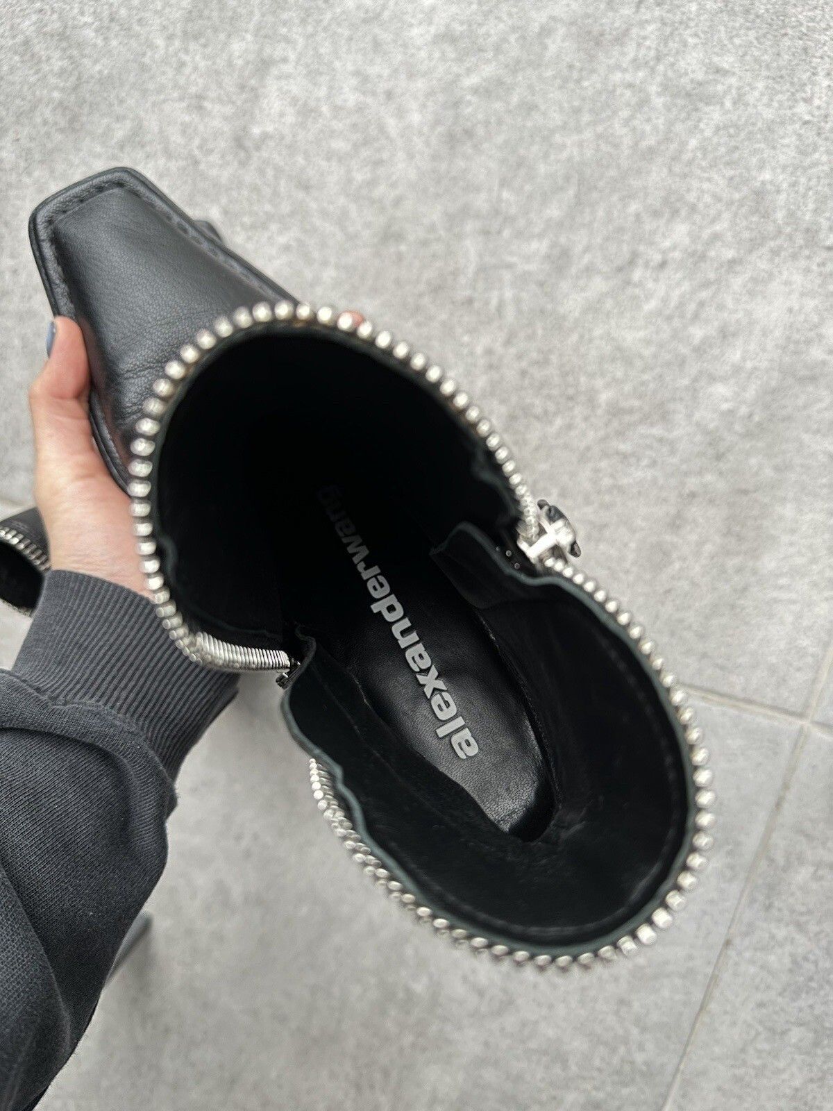 Alexander Wang Alexander Wang Lane Zip Leather Square Toe Ankle Heel Boots Size US 8 / IT 38 - 12 Thumbnail