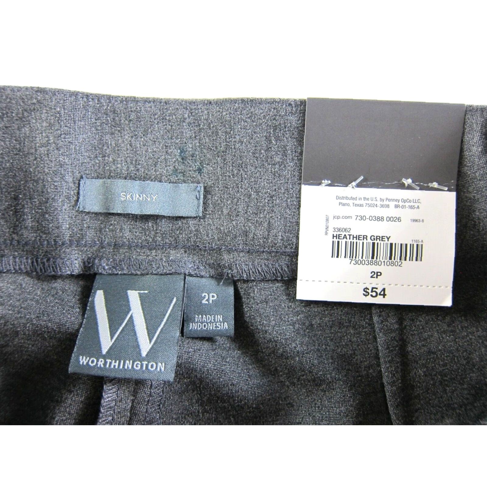 Worthington NWT Worthington Heather Grey Ultra Stretch Ponte Skinny Zip Pocket Pant Women 2P Size 26" / US 2 / IT 38 - 3 Thumbnail