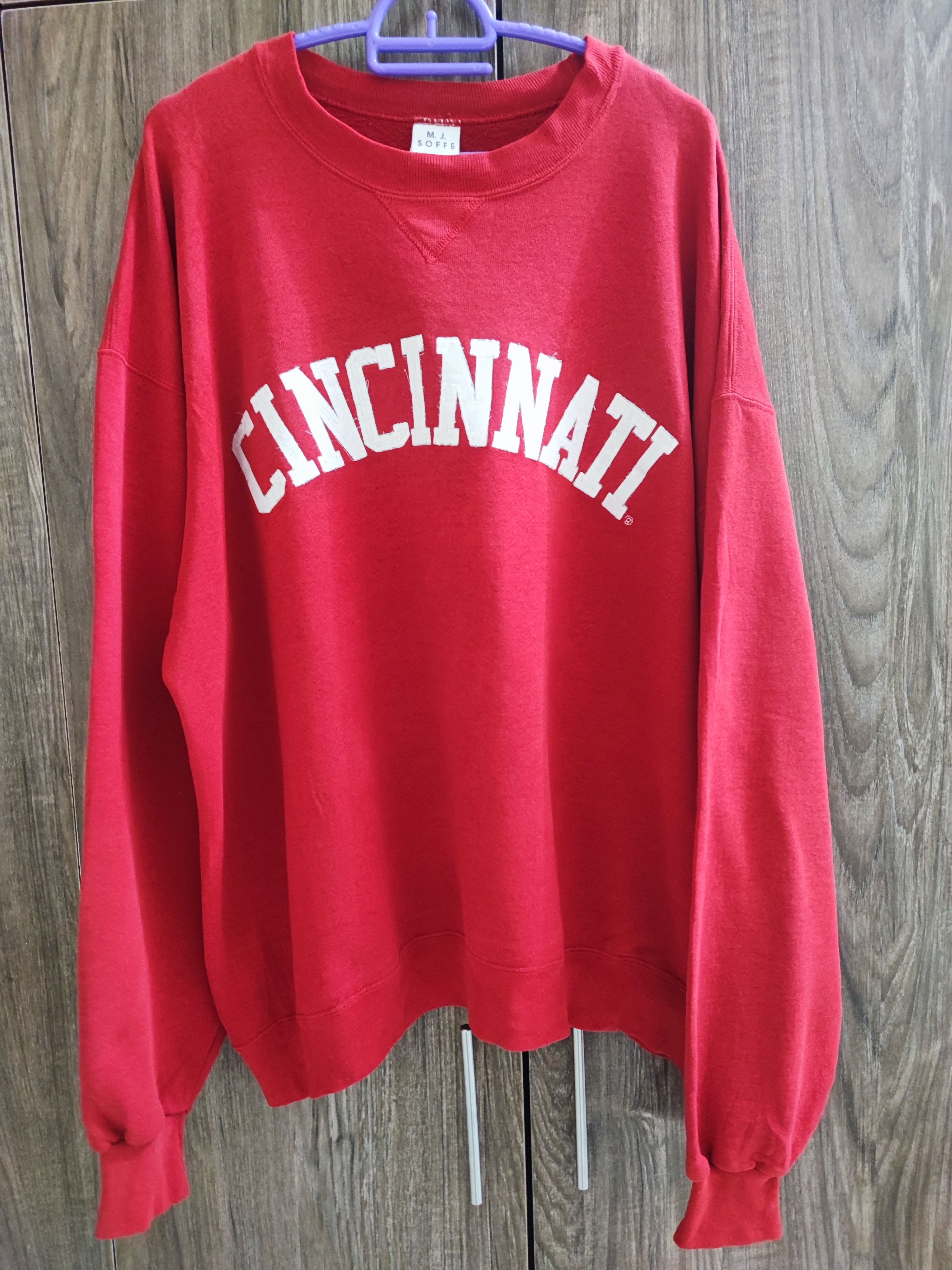 Vintage Vintage 90's Cincinnati Crewneck boxy Sweatshirt Size US L / EU 52-54 / 3 - 2 Thumbnail