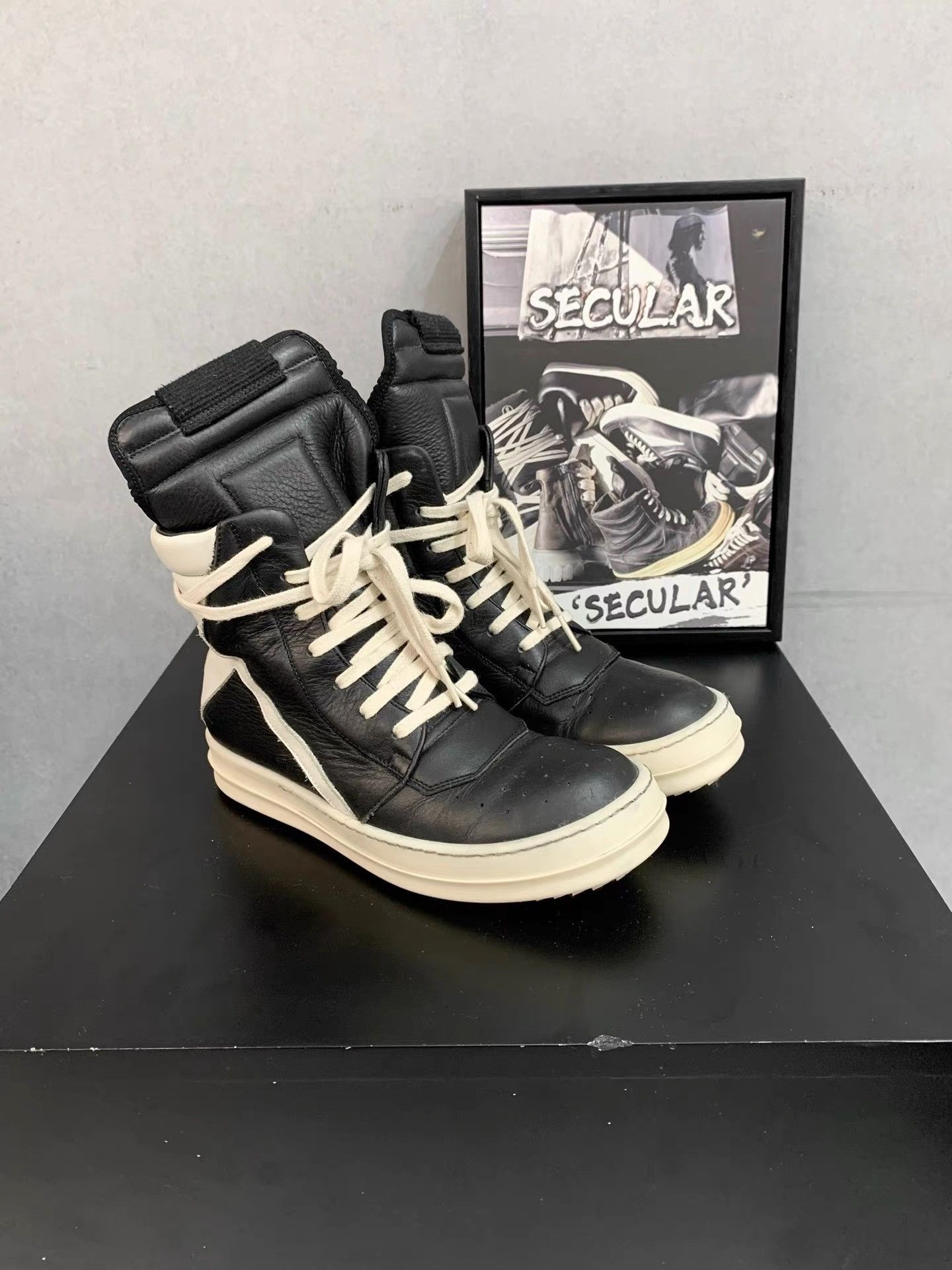 Rick Owens Rick Owens Inverted Triangle Geobasket K34 Size US 5 / IT 35 - 4 Thumbnail