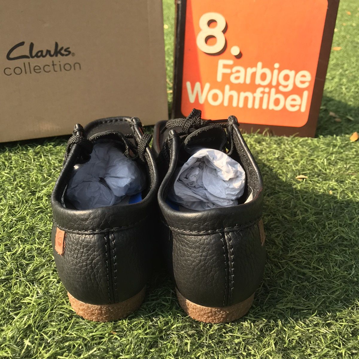 Clarks × Leather Clarks Wallabee Wallabees Shacre II Run Black Leather Size US 6.5 / EU 39-40 - 4 Thumbnail