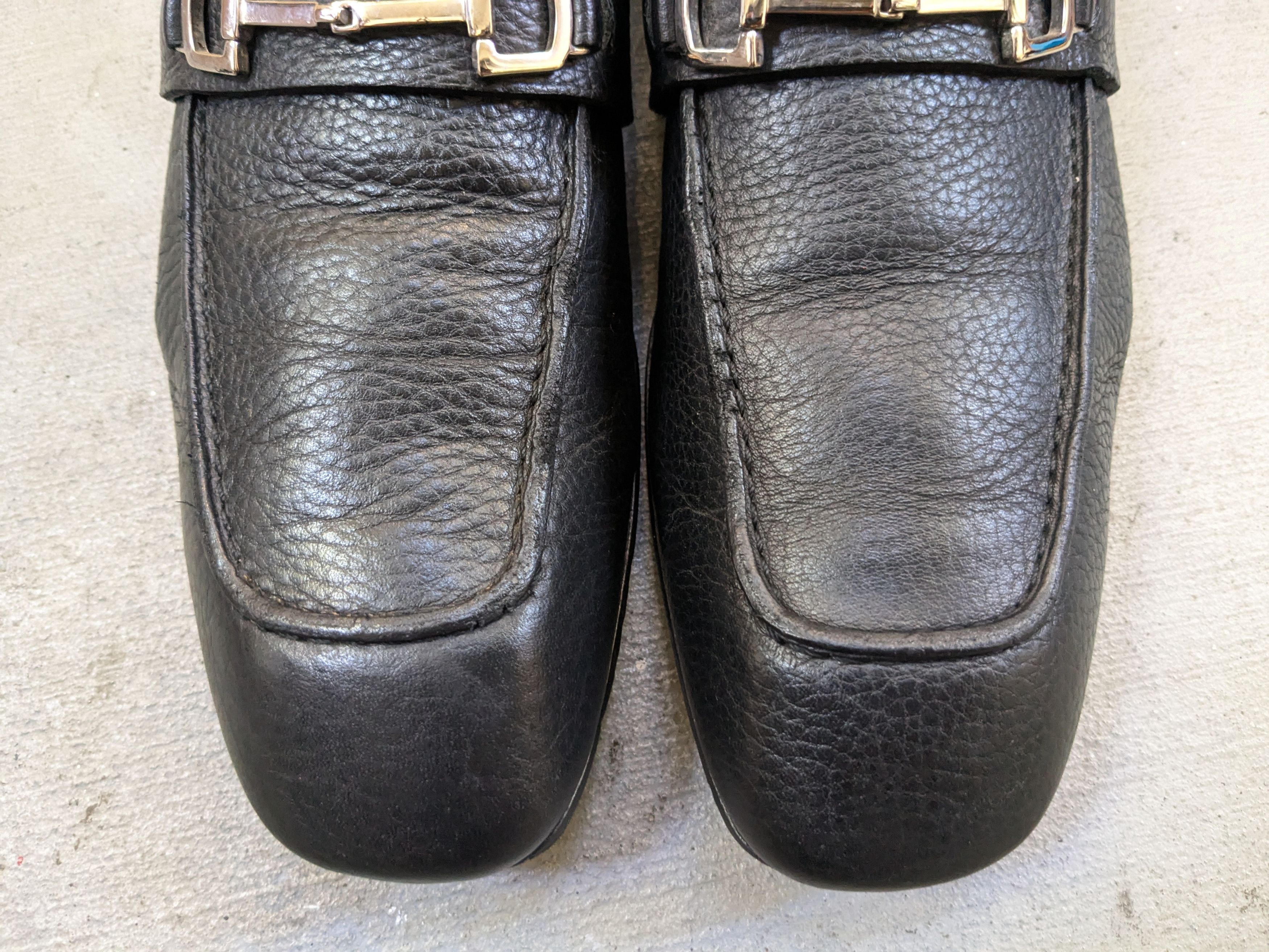 Gucci × Vintage Gucci Horsebit Loafers Black 10 Slip Ons Snaffle Leather Size US 10 / EU 43 - 3 Thumbnail