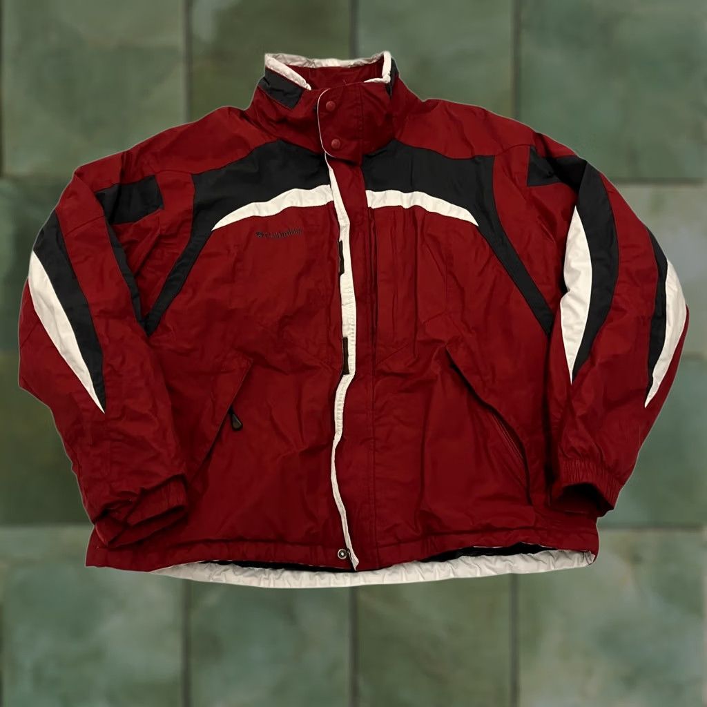 Vintage Columbia Jacket Mens XL Red Black Full Zip Ski Quilted Insulated Outdoor Size US XL / EU 56 / 4 - 1 Thumbnail