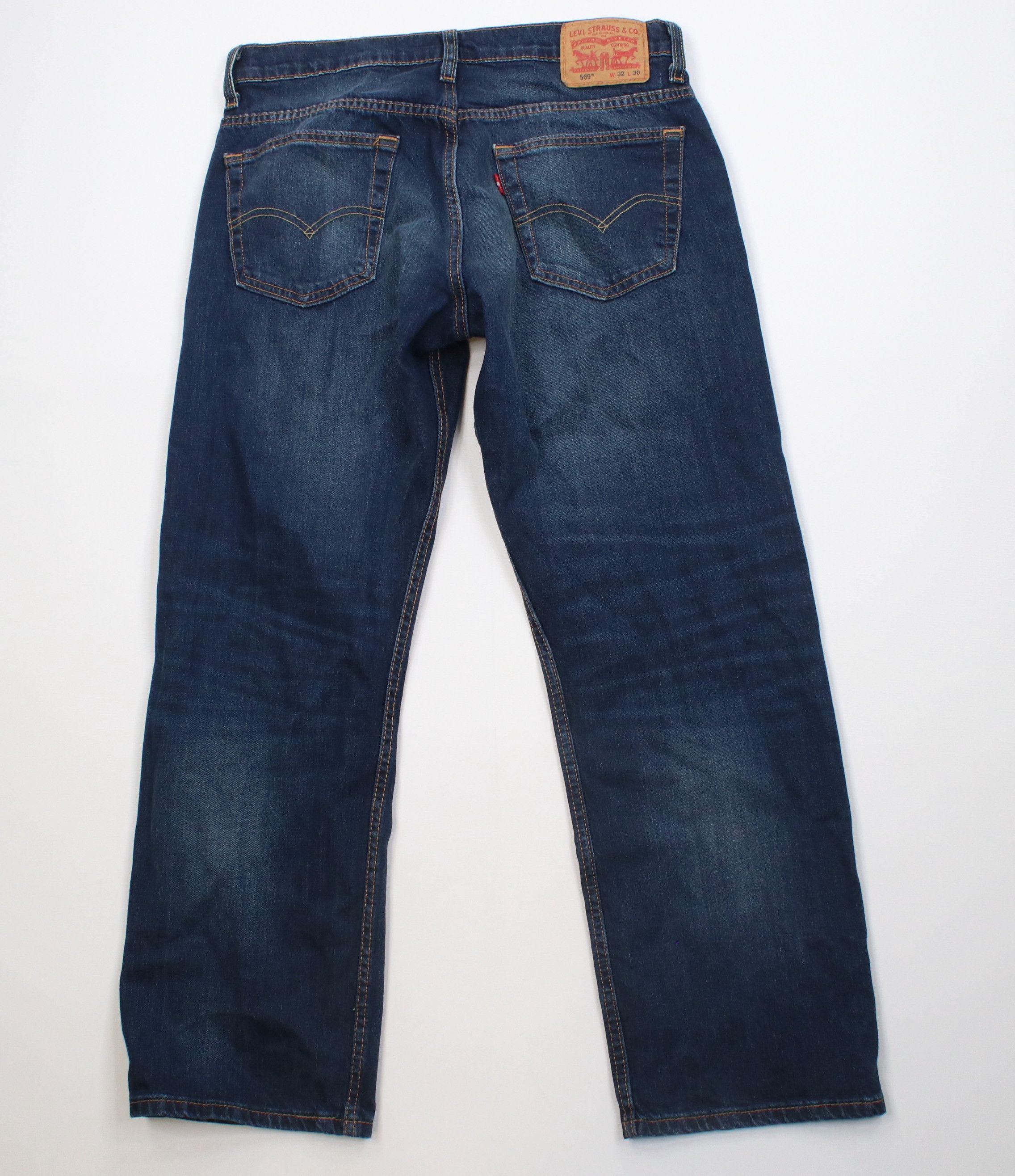 Levi's Vintage Y2K Levis 569 Straight Wide Leg Denim Jeans Blue Size US 32 / EU 48 - 9 Thumbnail