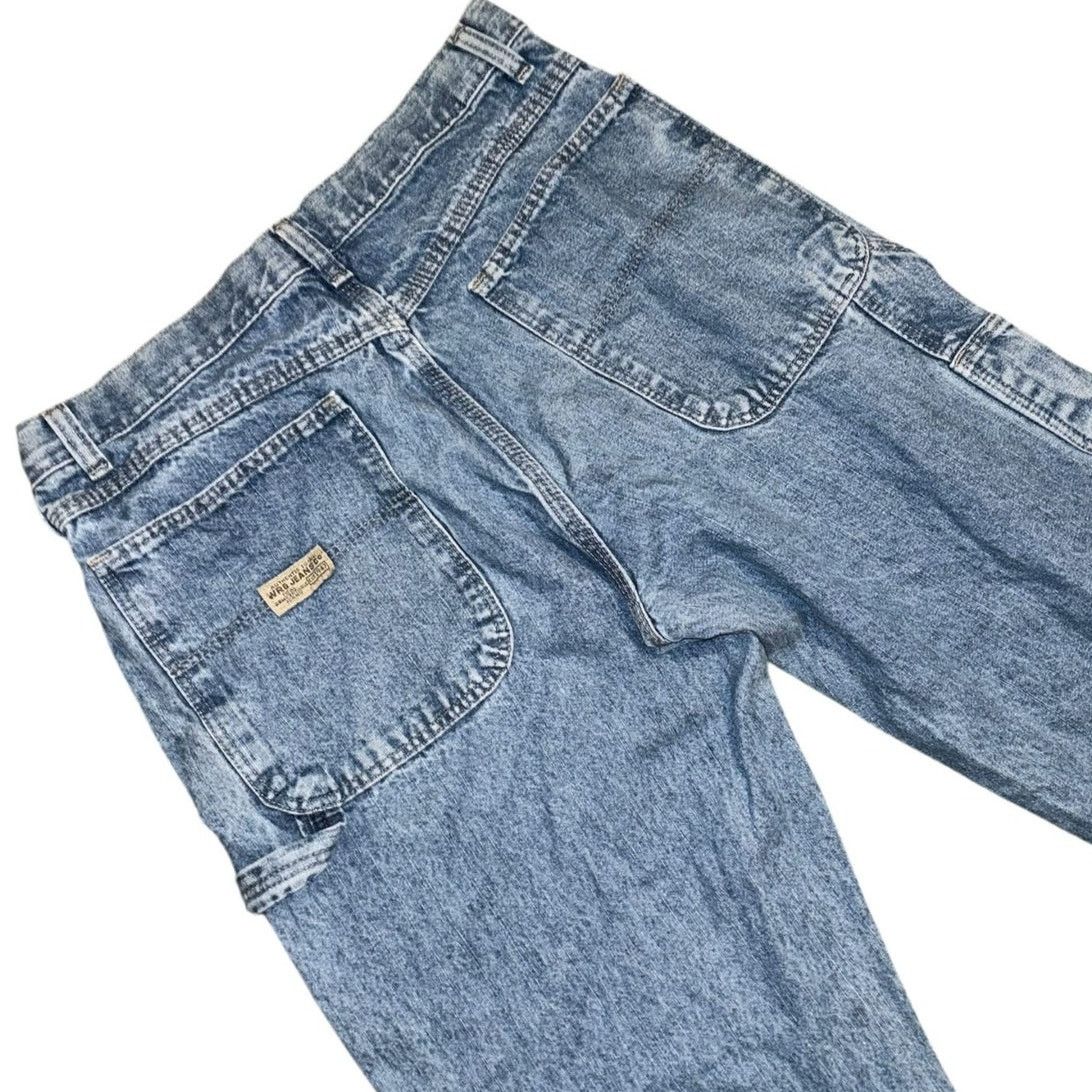 Other Baggy Cargo Denim Jeans Adjust Waist Loose Grunge Wide 35" Size 35" - 1 Thumbnail