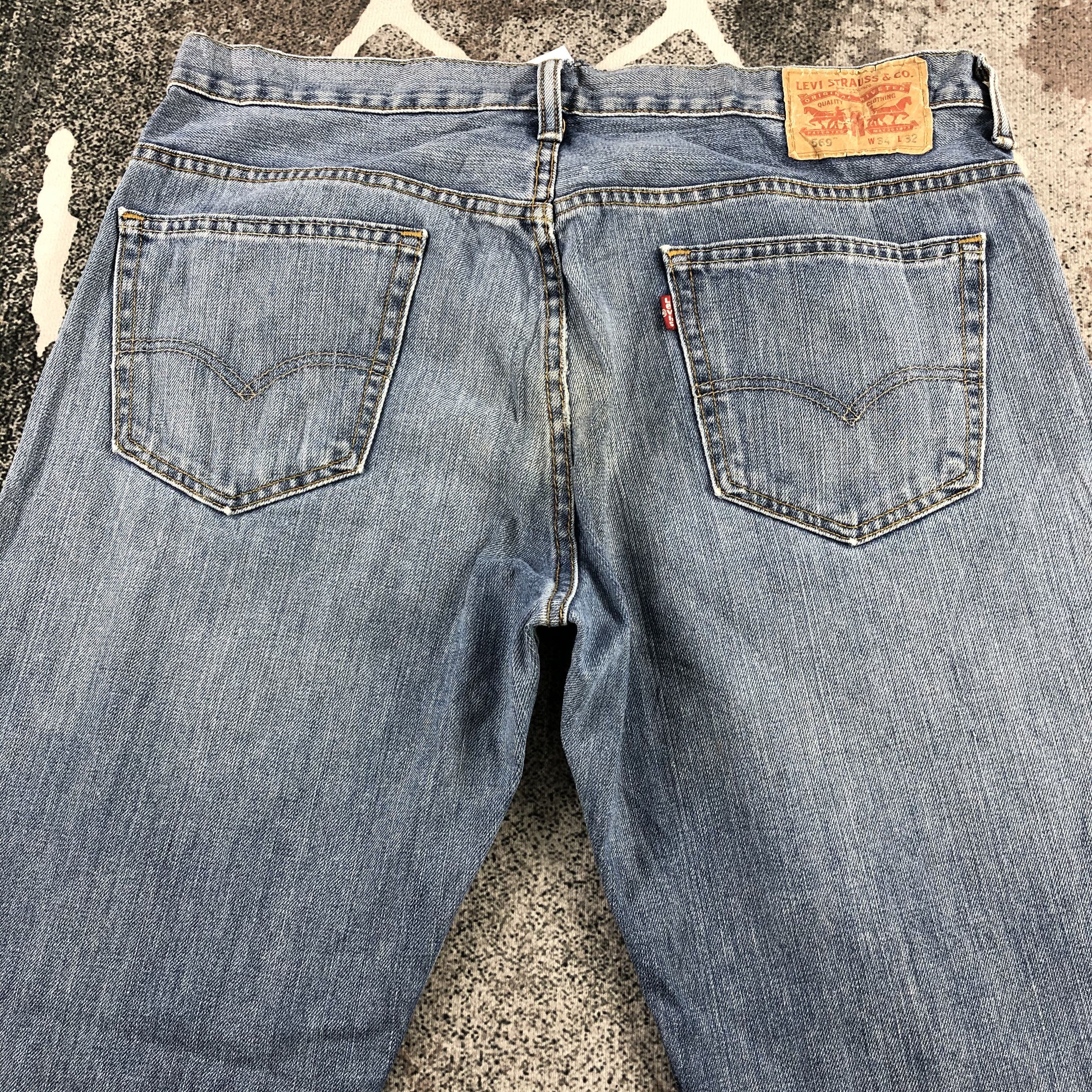 Levi's Levis 569 Jeans Faded Blue Denim KJ870 Size US 34 / EU 50 - 4 Thumbnail