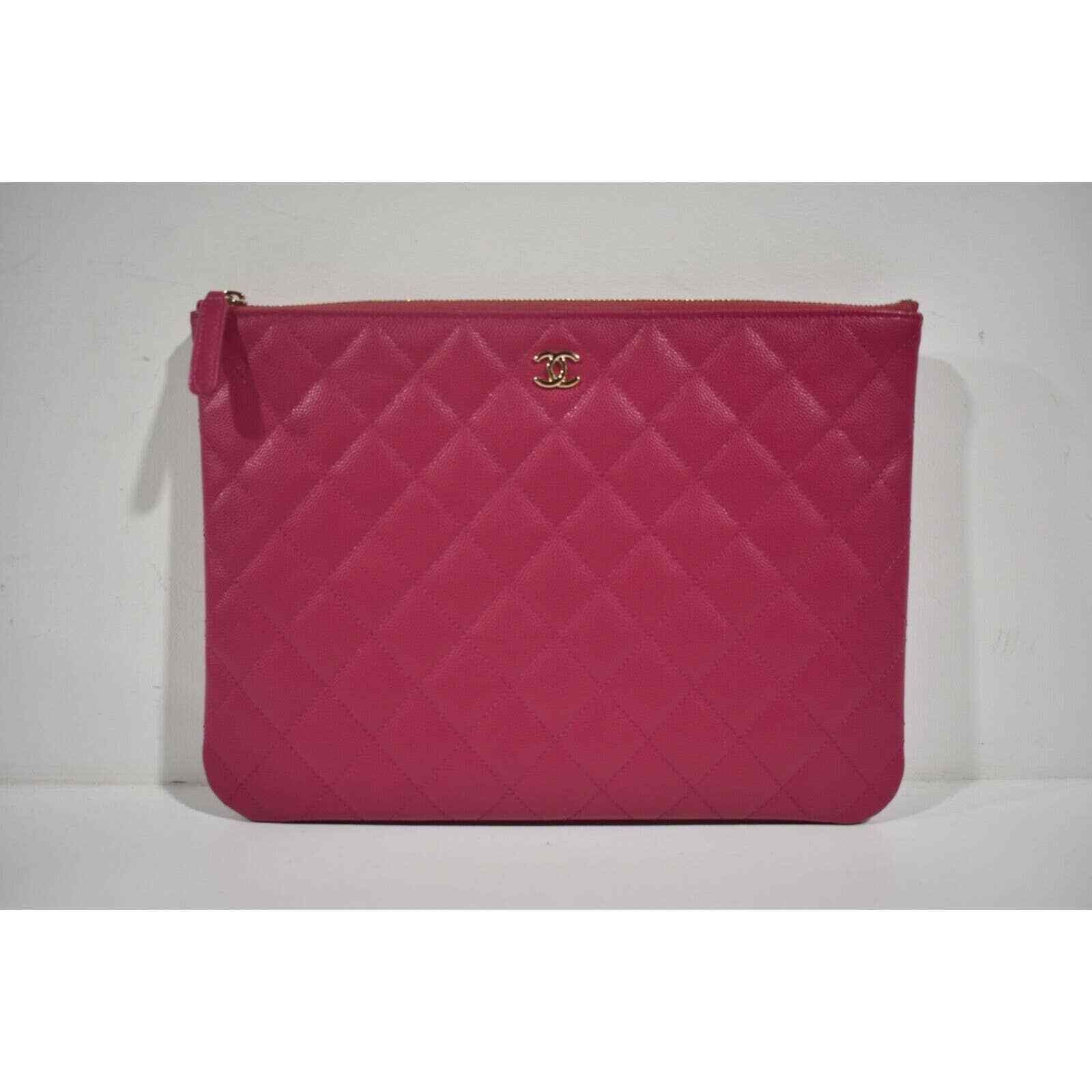 Chanel Chanel Classic Gold CC Zipper Pouch O Case Medium Bag Size ONE SIZE - 3 Thumbnail