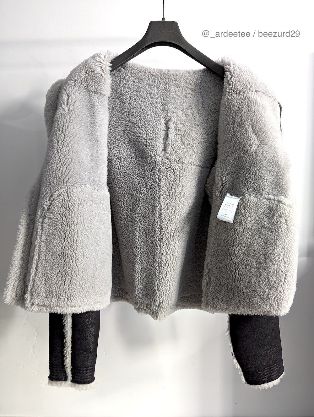 Rick Owens *NEW* SHEARLING LEATHER FULL ZIP SEALED WINDBREAKER JACKET Size US M / EU 48-50 / 2 - 10 Thumbnail