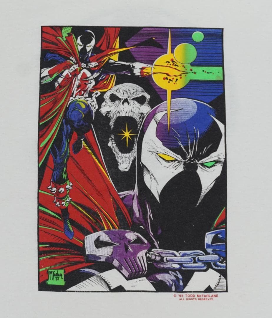 Vintage 1993年 USA製 Spawn Tシャツ 90's コミック ビンテージ Size US XXS / EU 40 - 2 Thumbnail