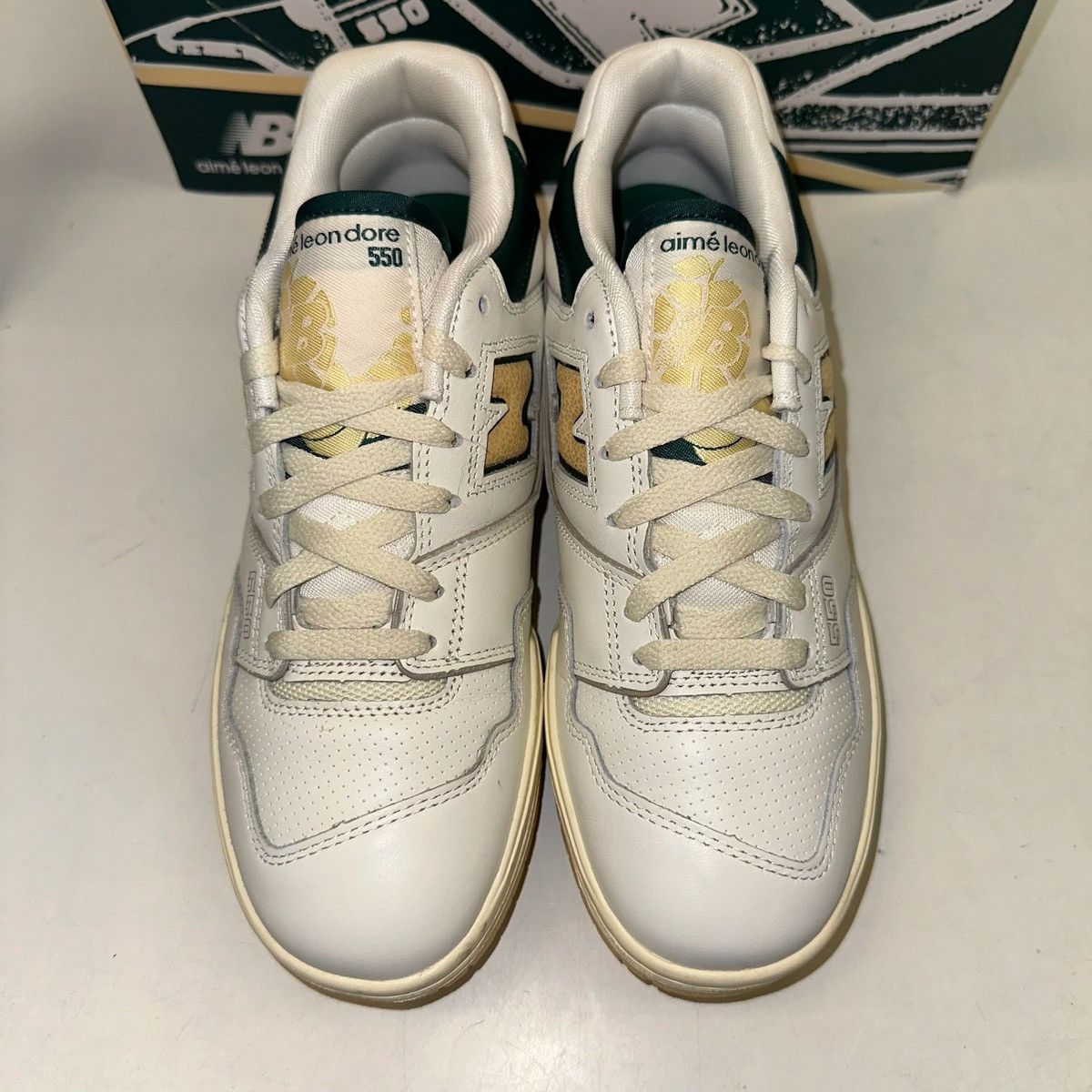 New Balance Size 8 - New Balance x Aimé Leon Dore 550 - Green Yellow Size US 8 / EU 41 - 4 Thumbnail