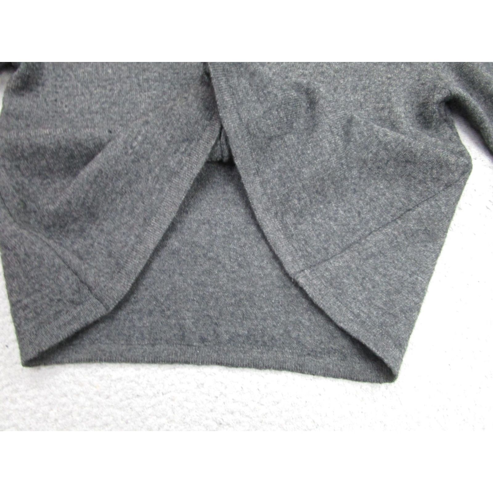 VINTAGE L.L.Bean Cardigan Sweater Womens L Gray 100% Lambswool Scotland 90s