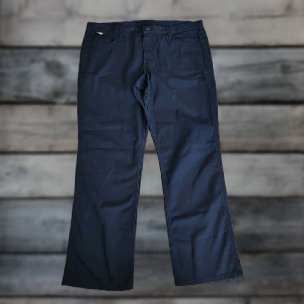 Carhartt Carhartt FR Pants Womens 16 38x30 Blue Flame Resistant Canvas Loose Workwear EUC Size 38" / US 16 / IT 52 - 1 Thumbnail